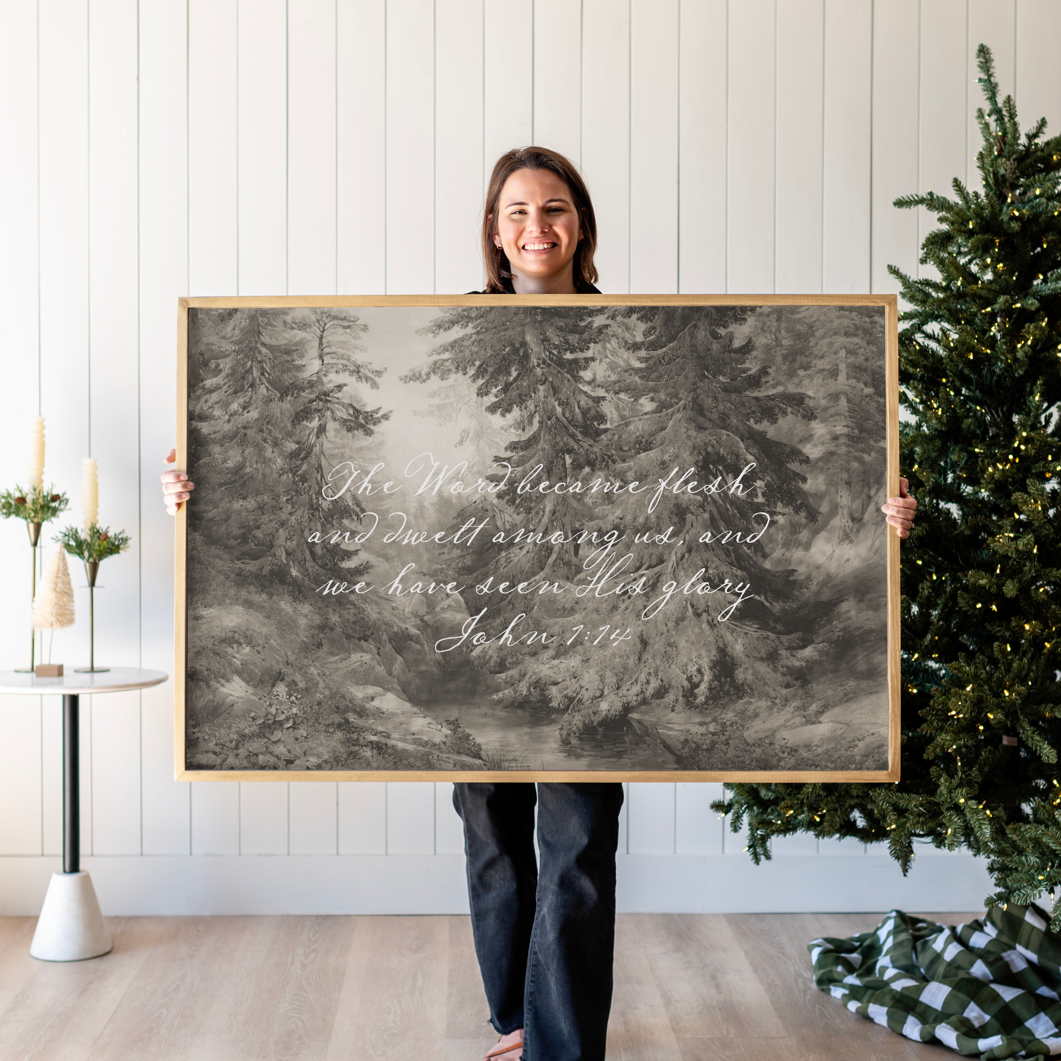 "We Have Seen His Glory" Framed Canvas | Horizontal | 725