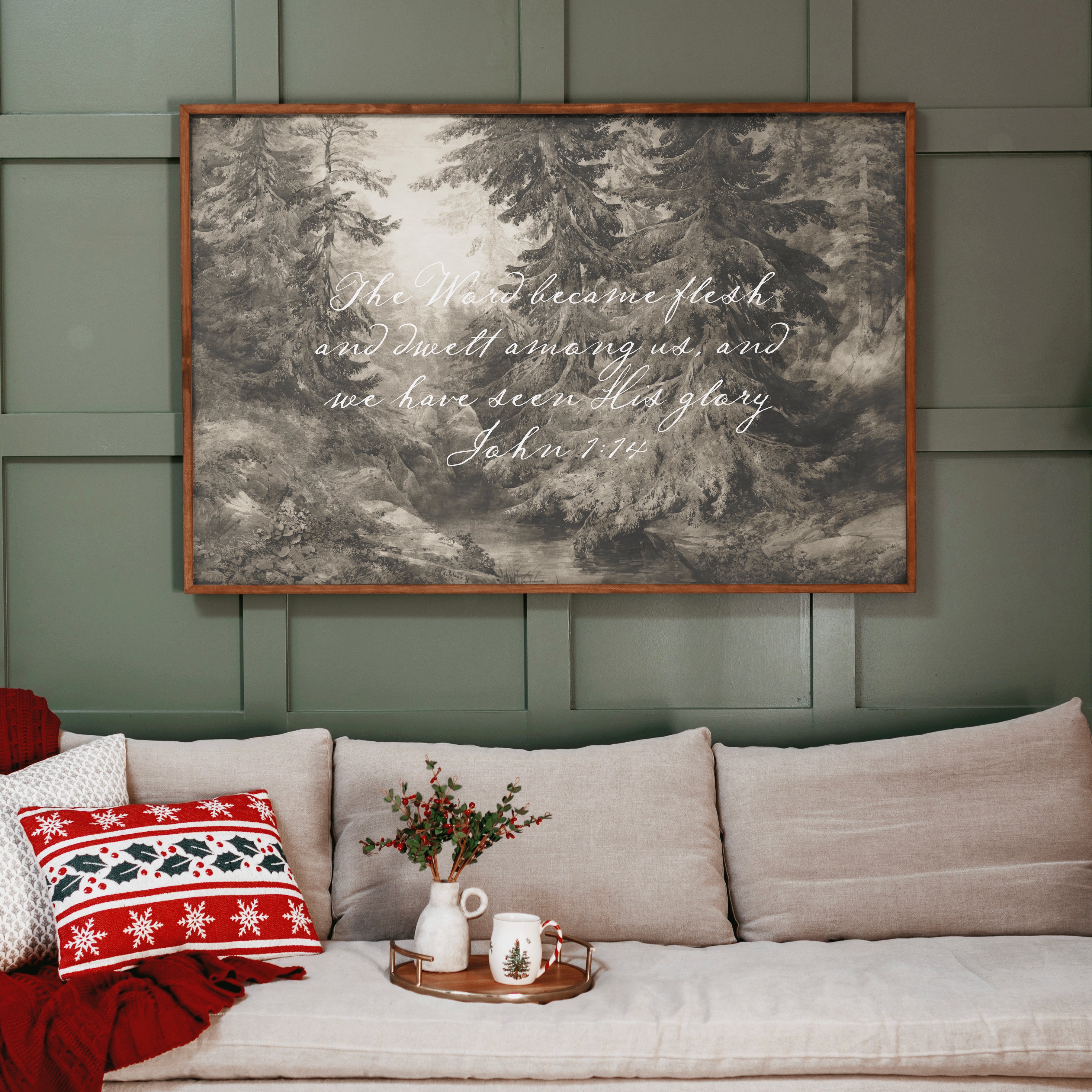 "We Have Seen His Glory" Framed Canvas | Horizontal | 725