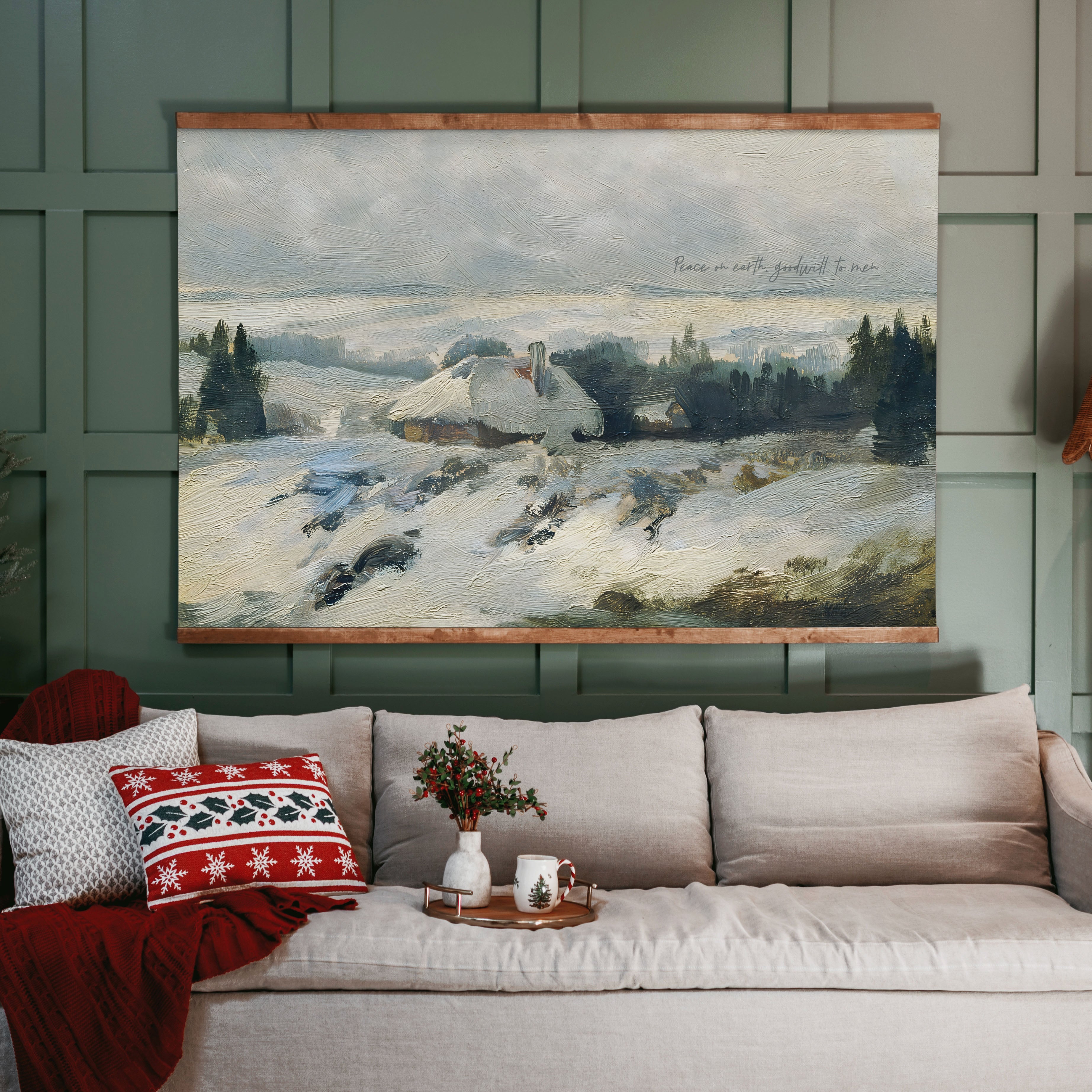 Peace On Earth, Goodwill To Men | Horizontal Tapestry | 726