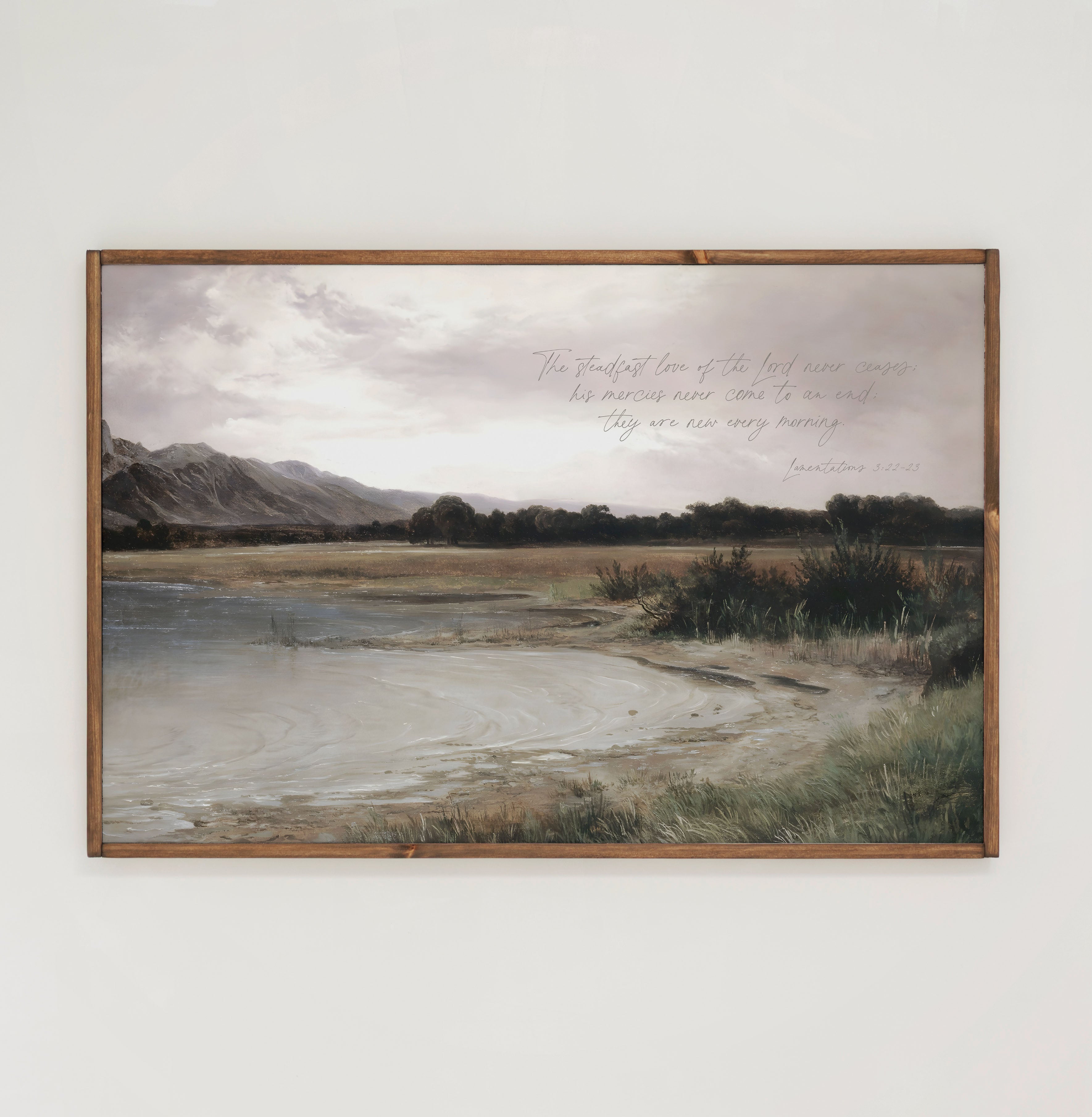 The Steadfast Love Of The Lord | Framed Wooden Art - Horizontal | 730