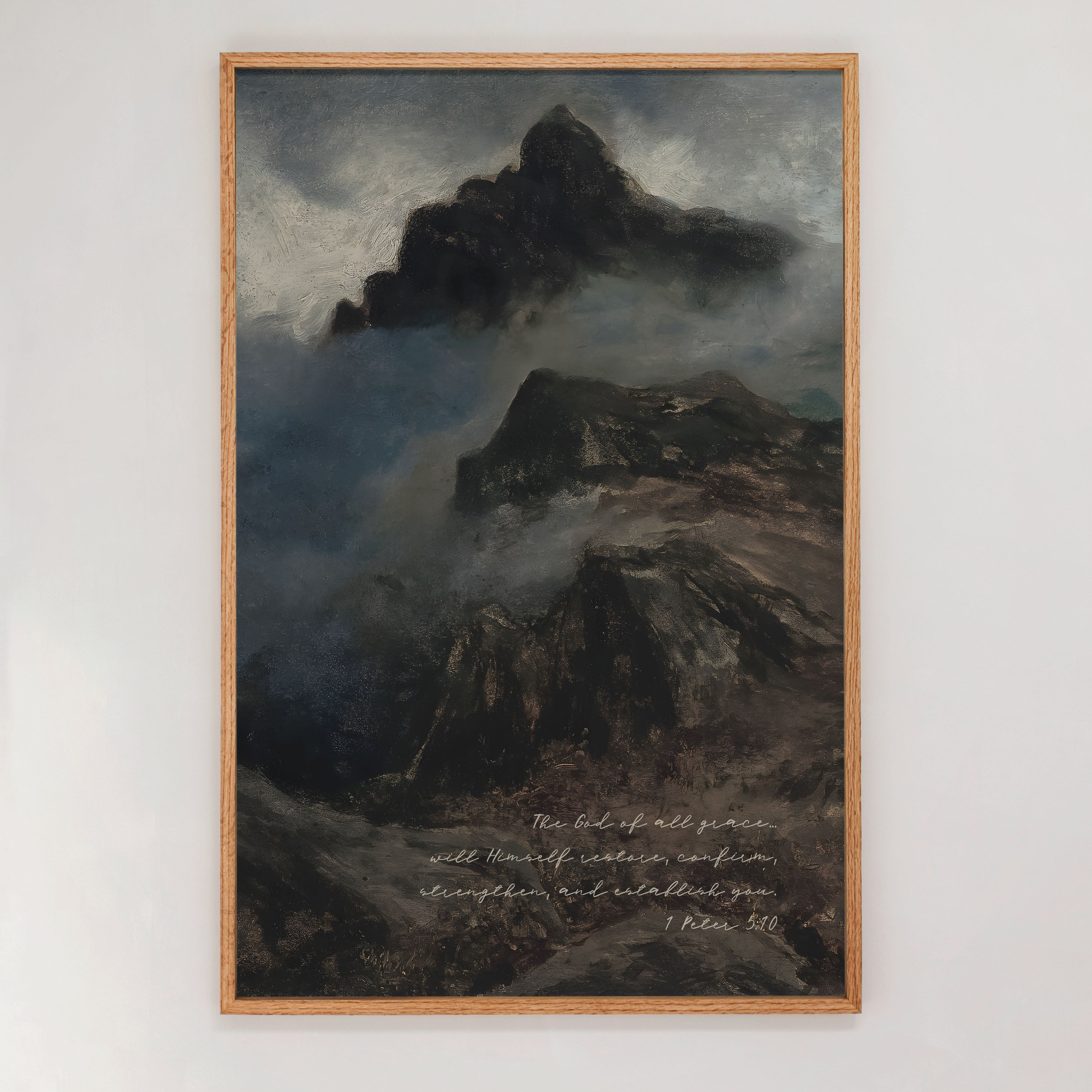 "The God Of All Grace" Framed Canvas | Vertical | 734