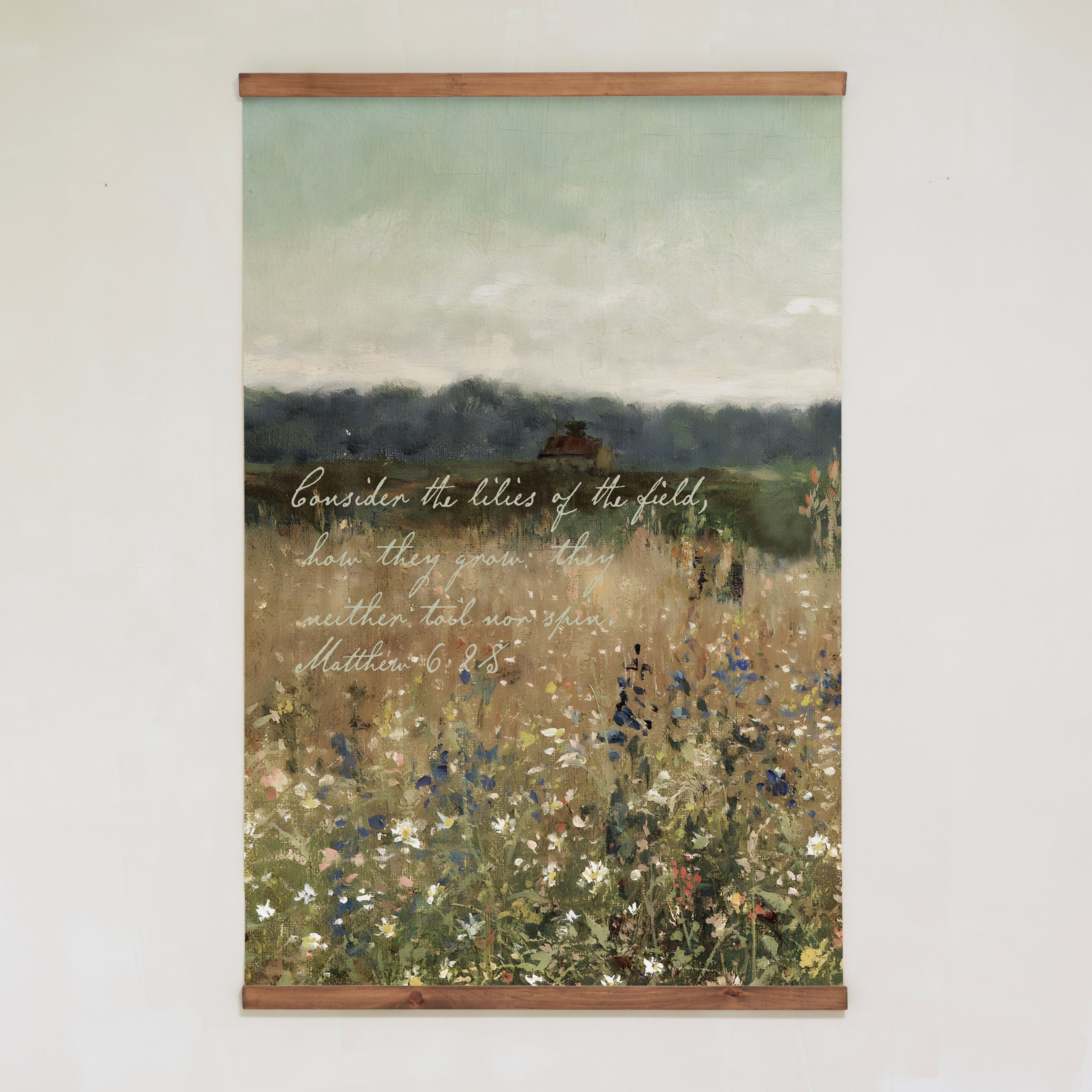 Consider The Lilies | Vertical Tapestry | 748