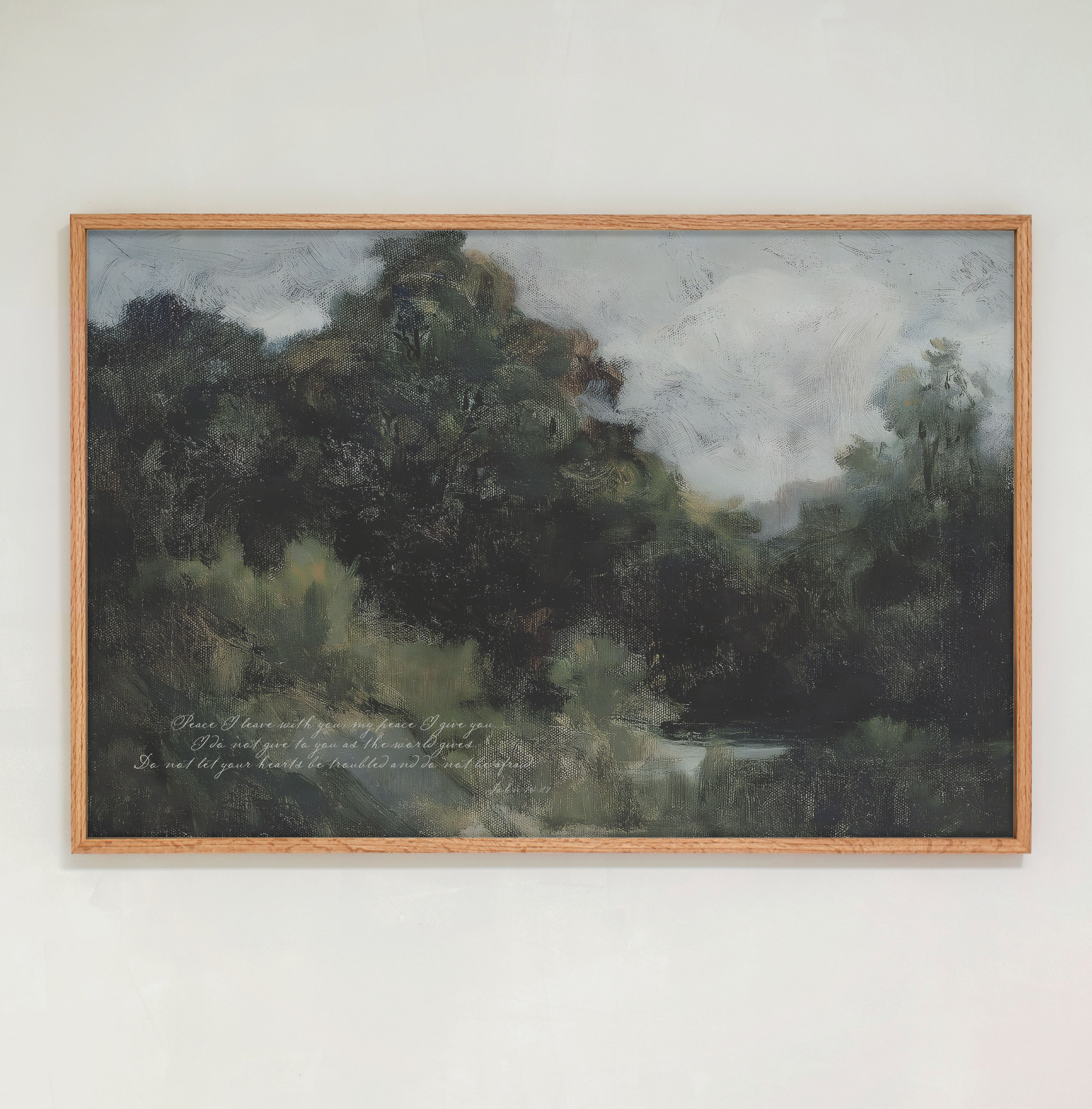 "John 14:27" Framed Canvas | Horizontal | 749