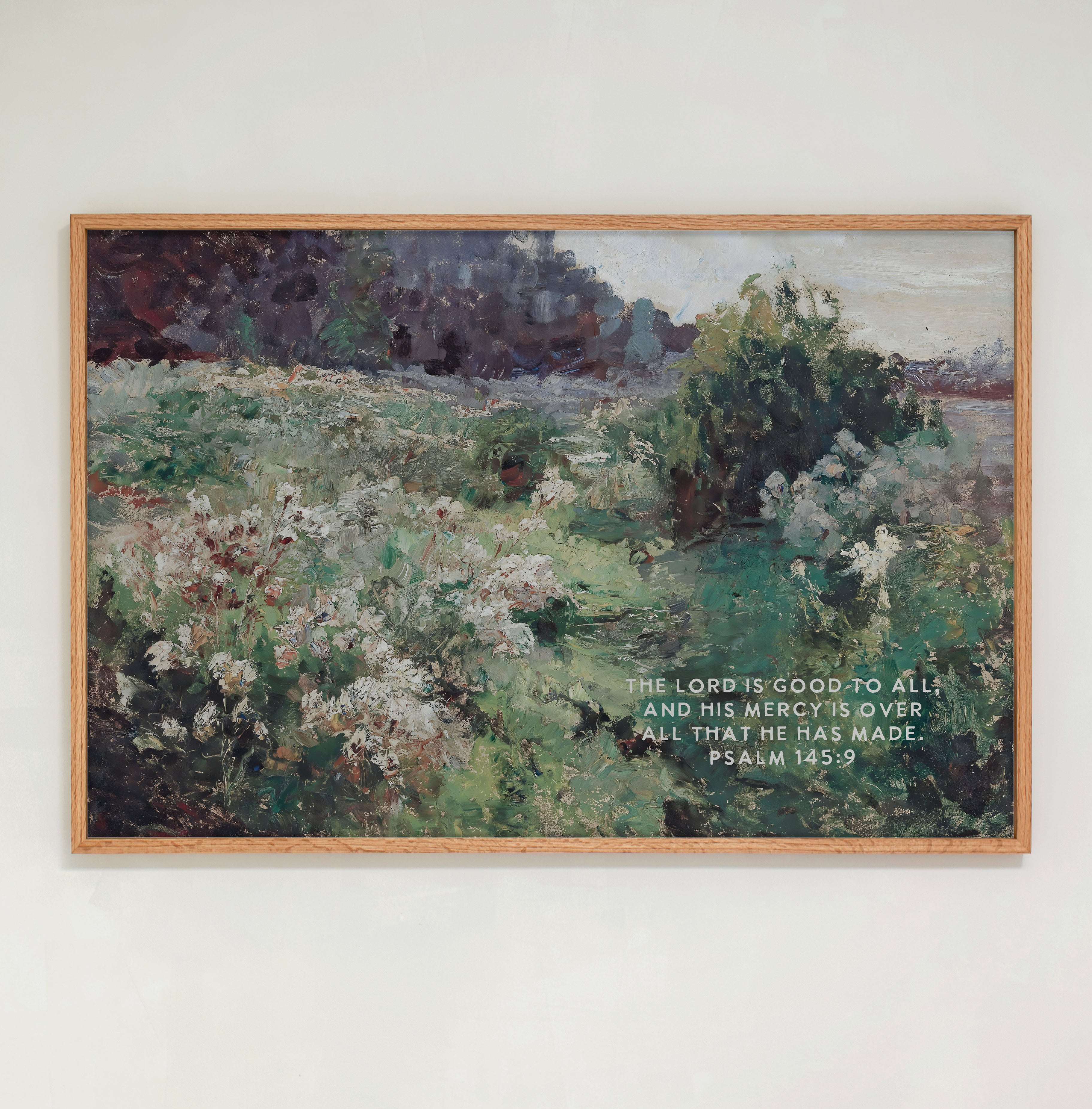 "The Lord Is Good To All" Framed Canvas | Horizontal | 792