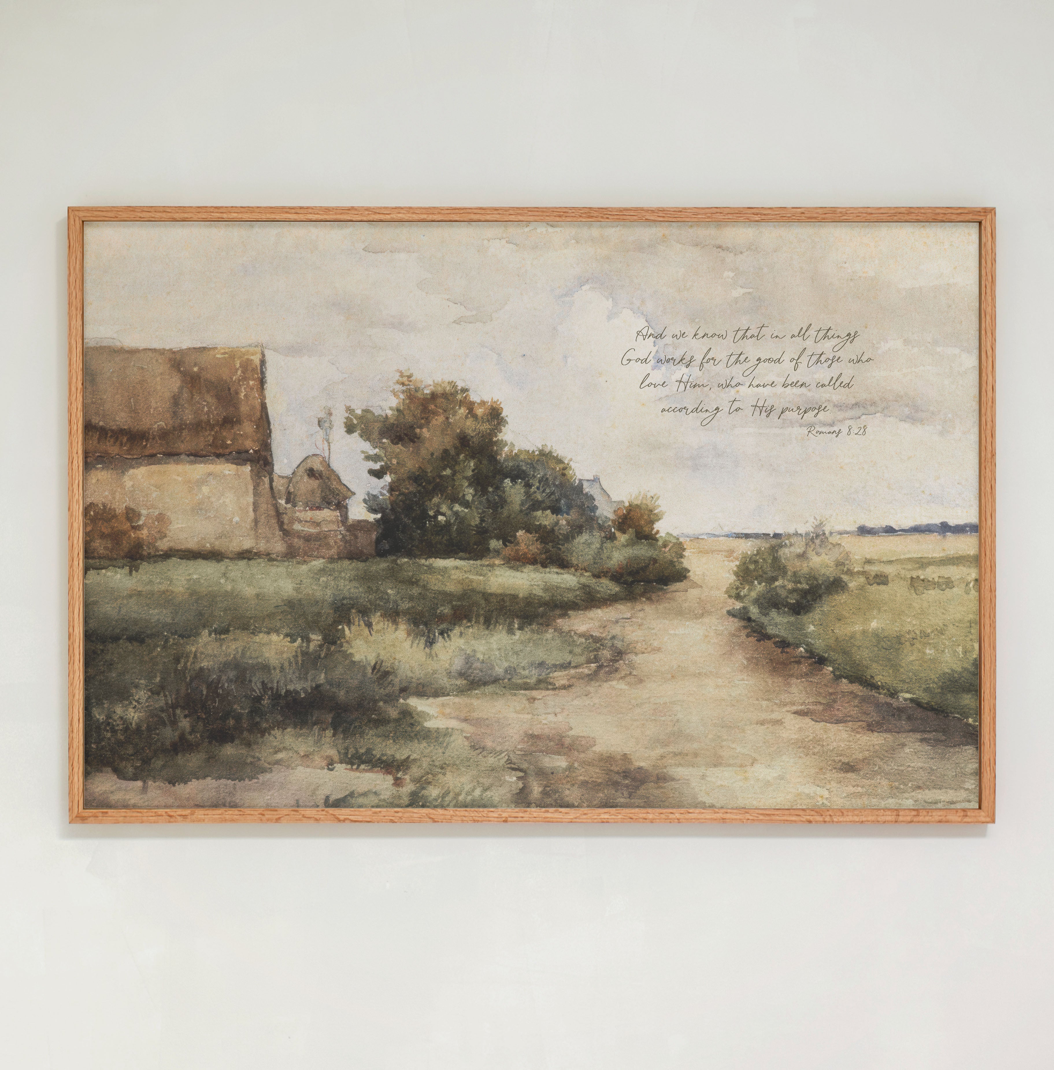 "According To His Purpose" Framed Canvas | Horizontal | 825