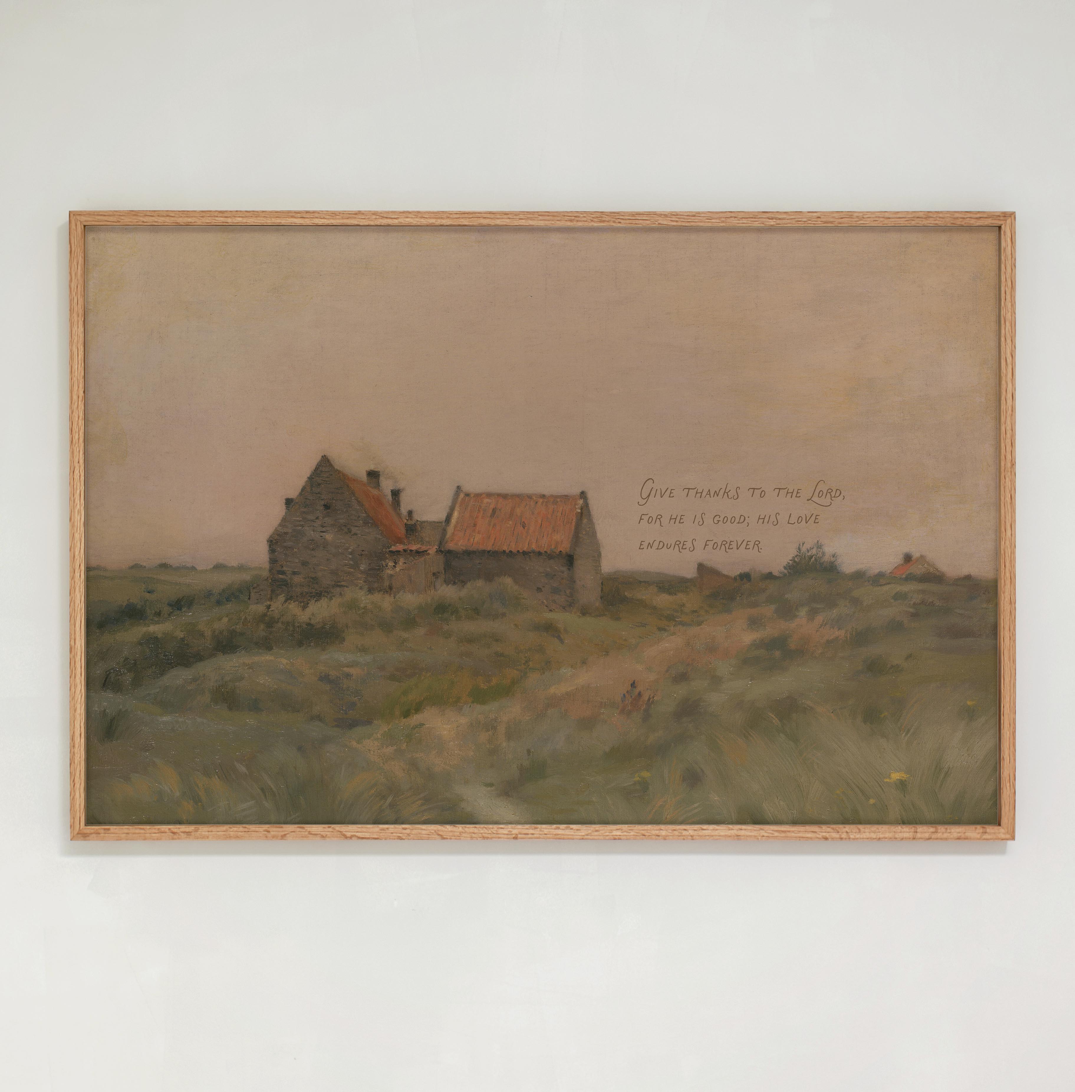 "For He Is Good" Framed Canvas | Horizontal | 830