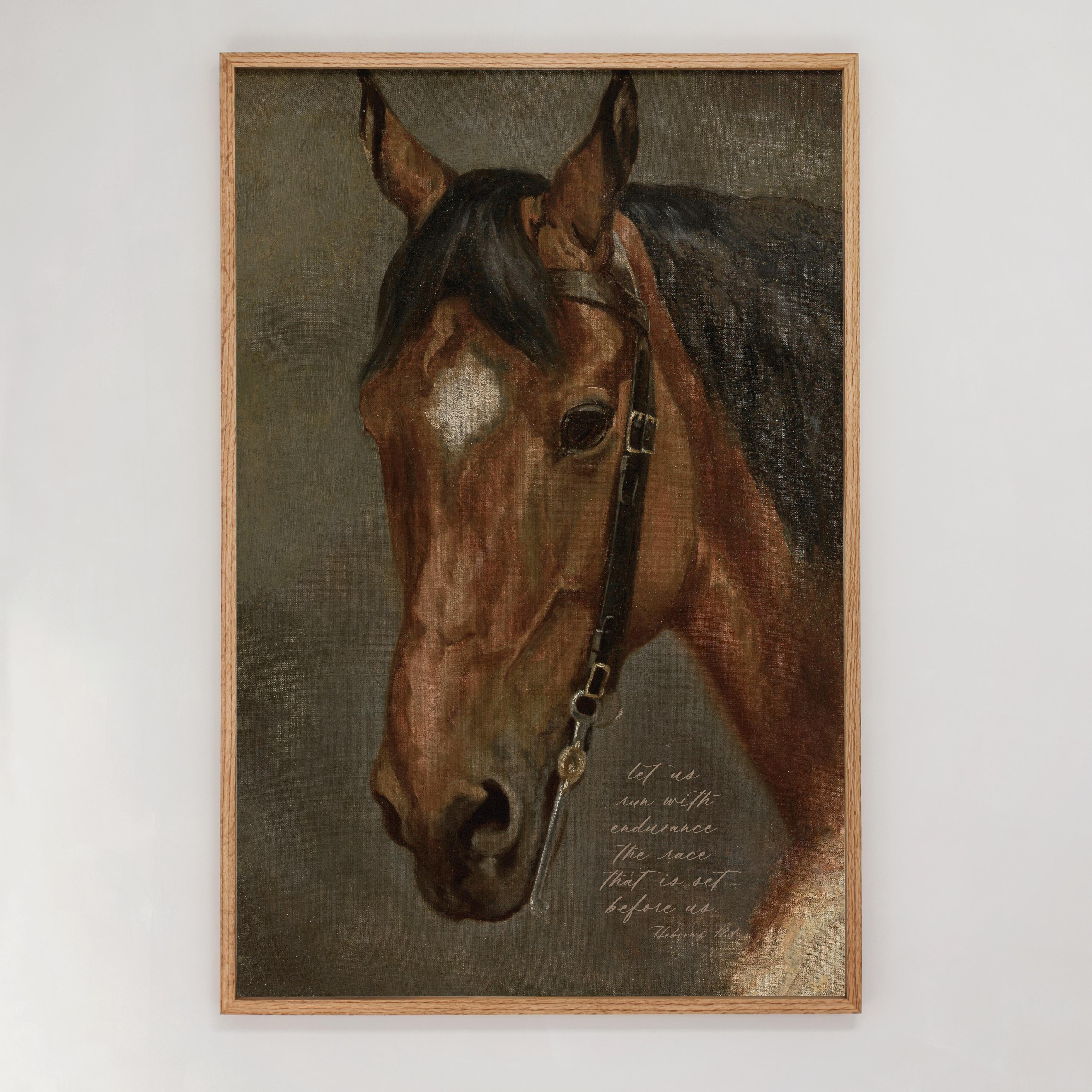 "Let Us Run" Framed Canvas | Vertical | 832