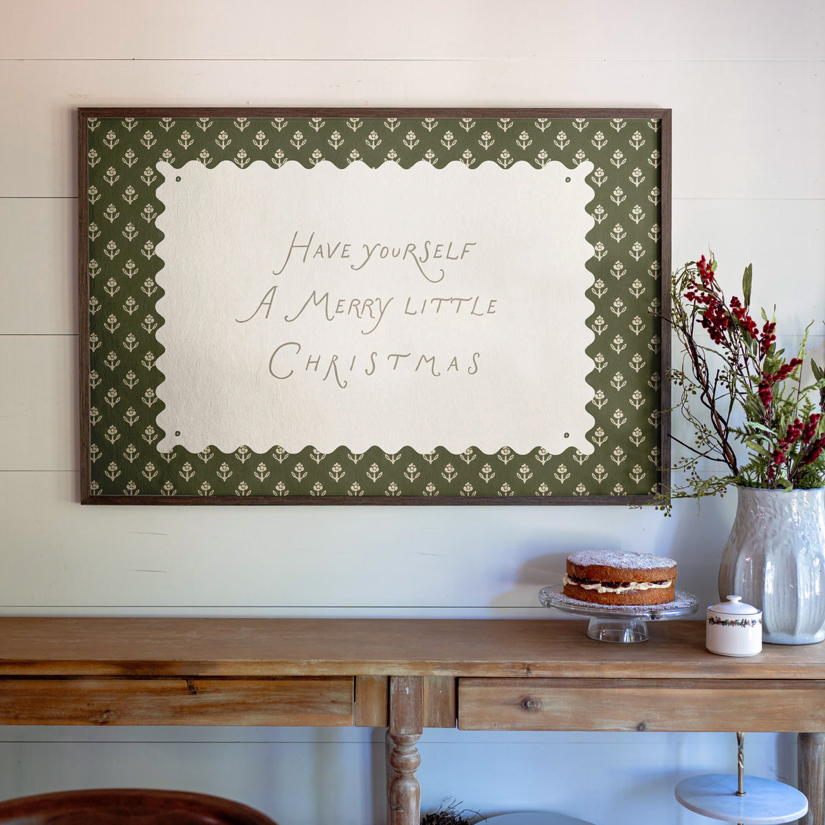 Merry Little Christmas Framed Canvas | Horizontal | 842