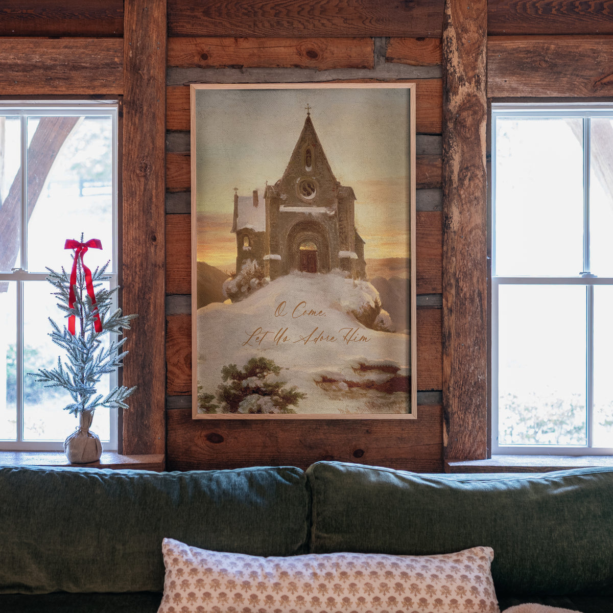 "Let us Adore Him" Framed Canvas | Vertical | 846