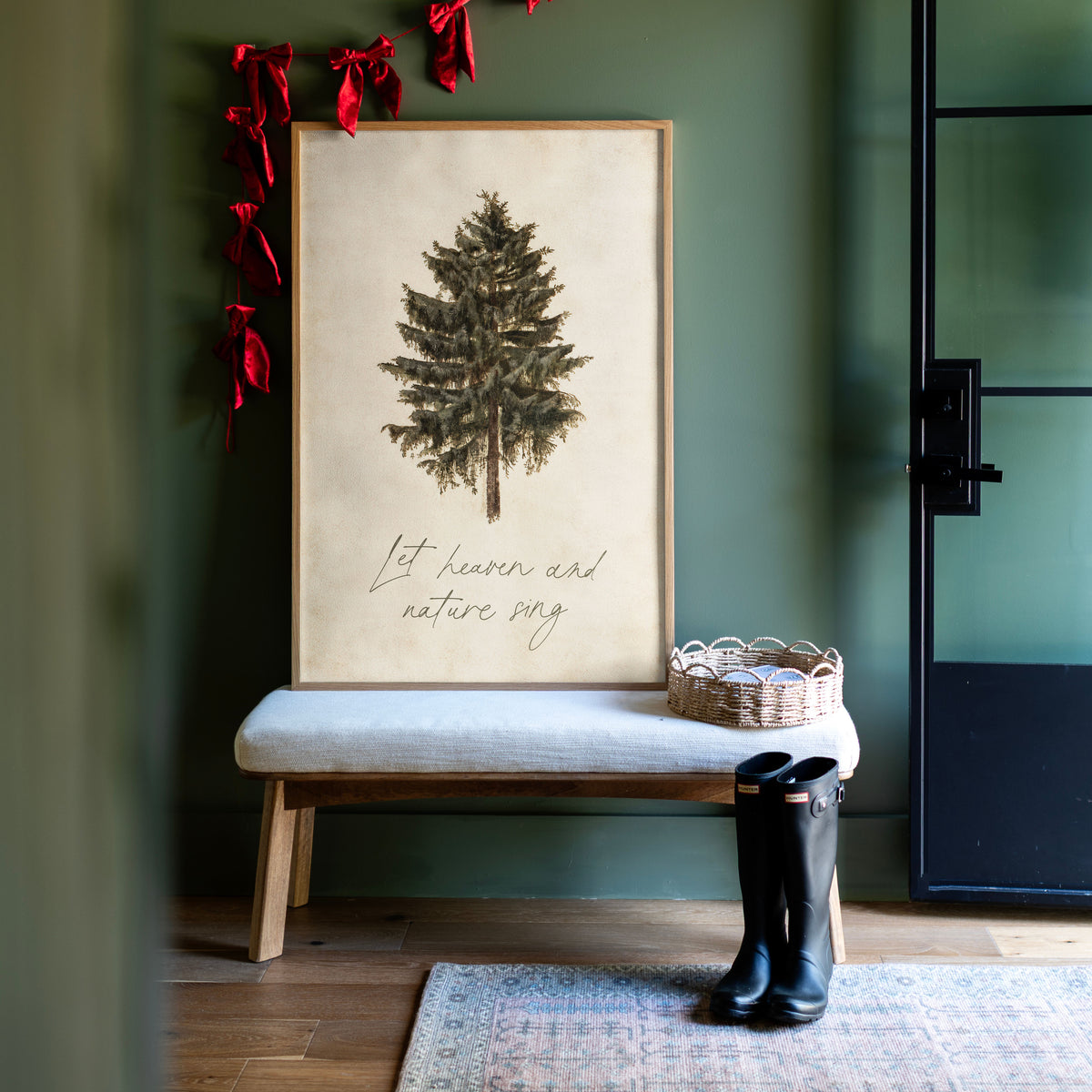 "Let Heaven And Nature Sing" Framed Canvas | Vertical | 851