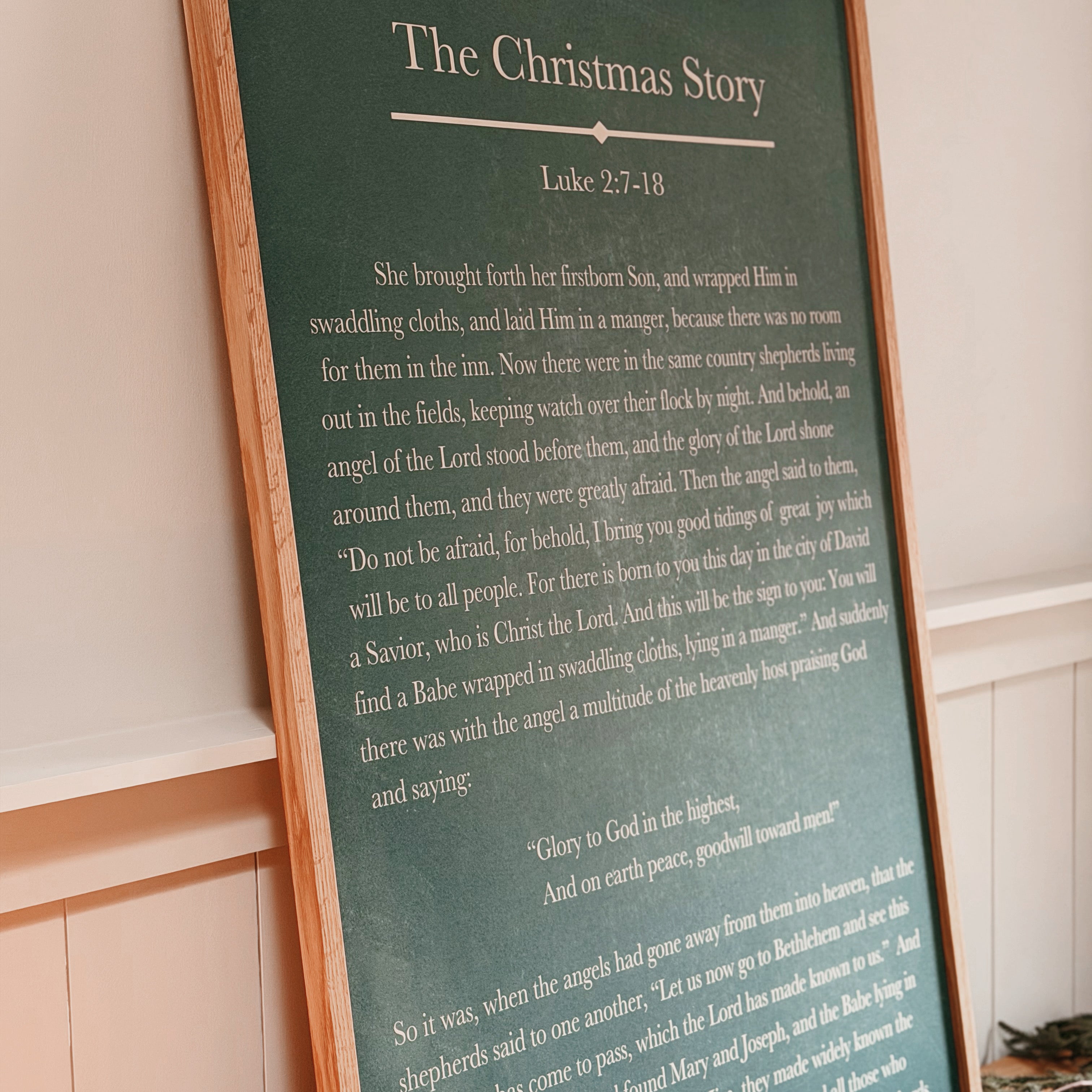 "The Christmas Story" Framed Canvas | Vertical | 639