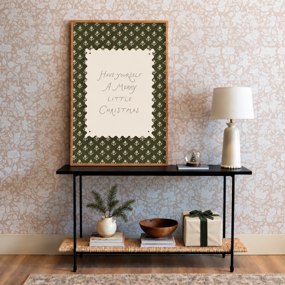 Merry Little Christmas Framed Canvas | Vertical | 849