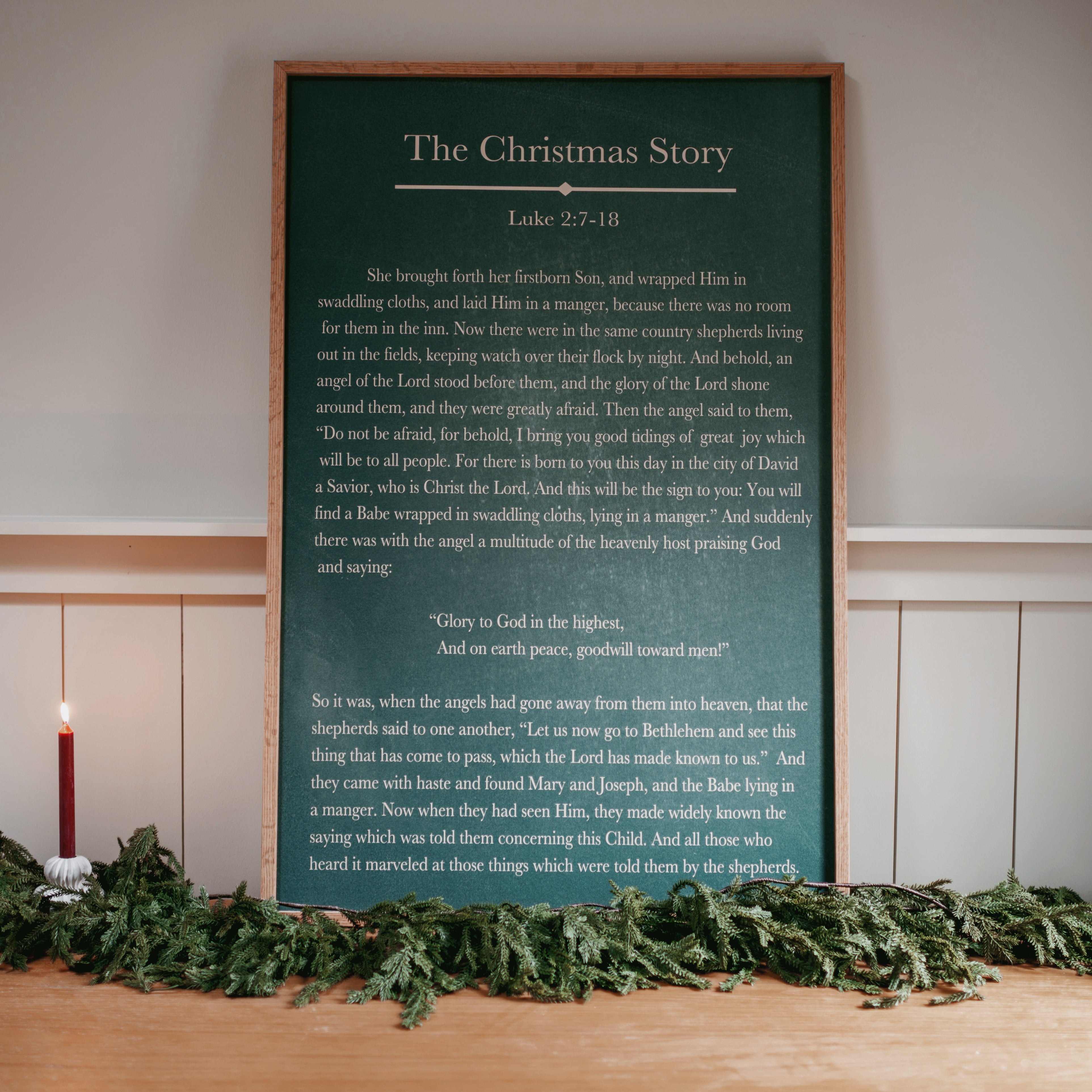 "The Christmas Story" Framed Canvas | Vertical | 639