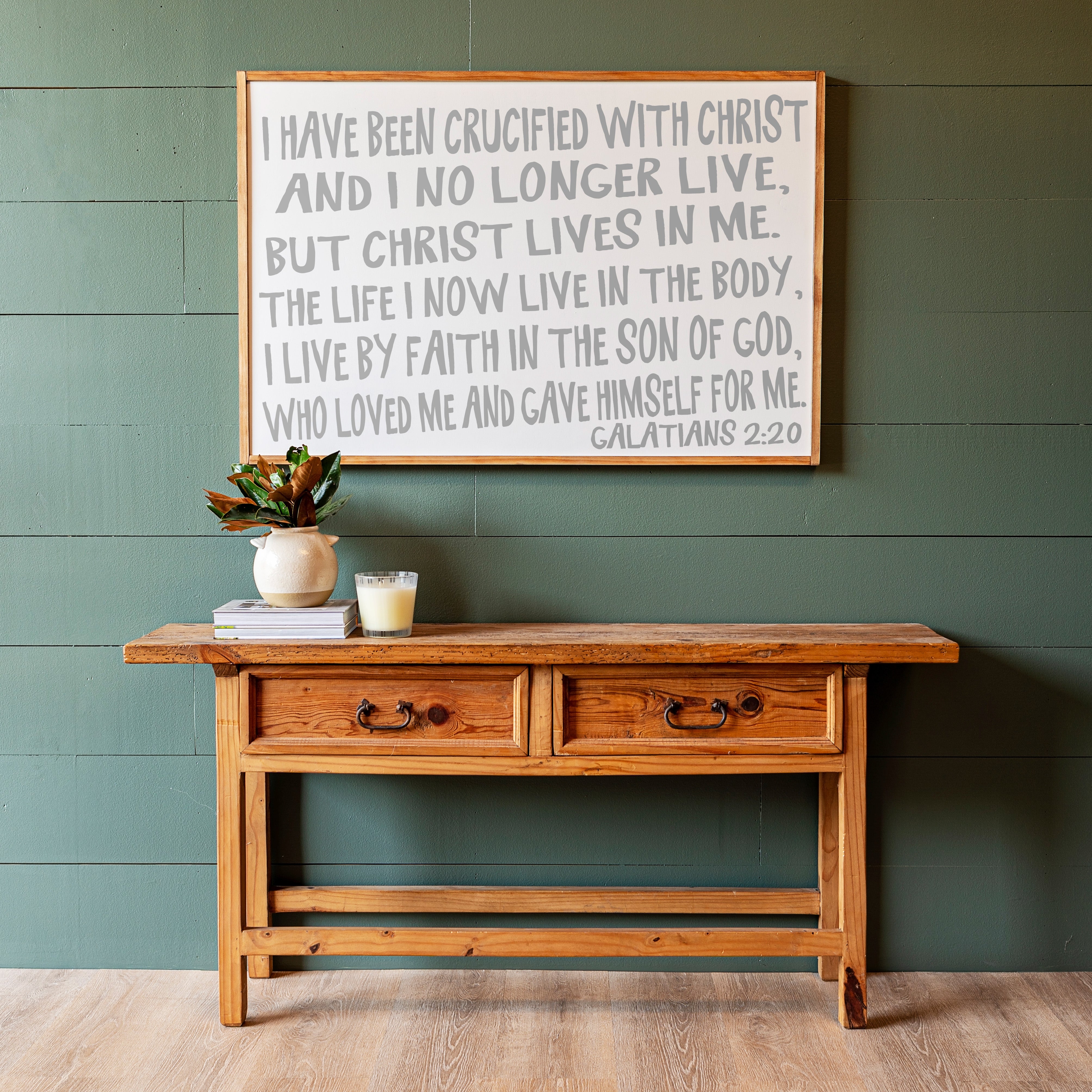 I Have Been Crucified | Framed Wooden Art - Horizontal | 432