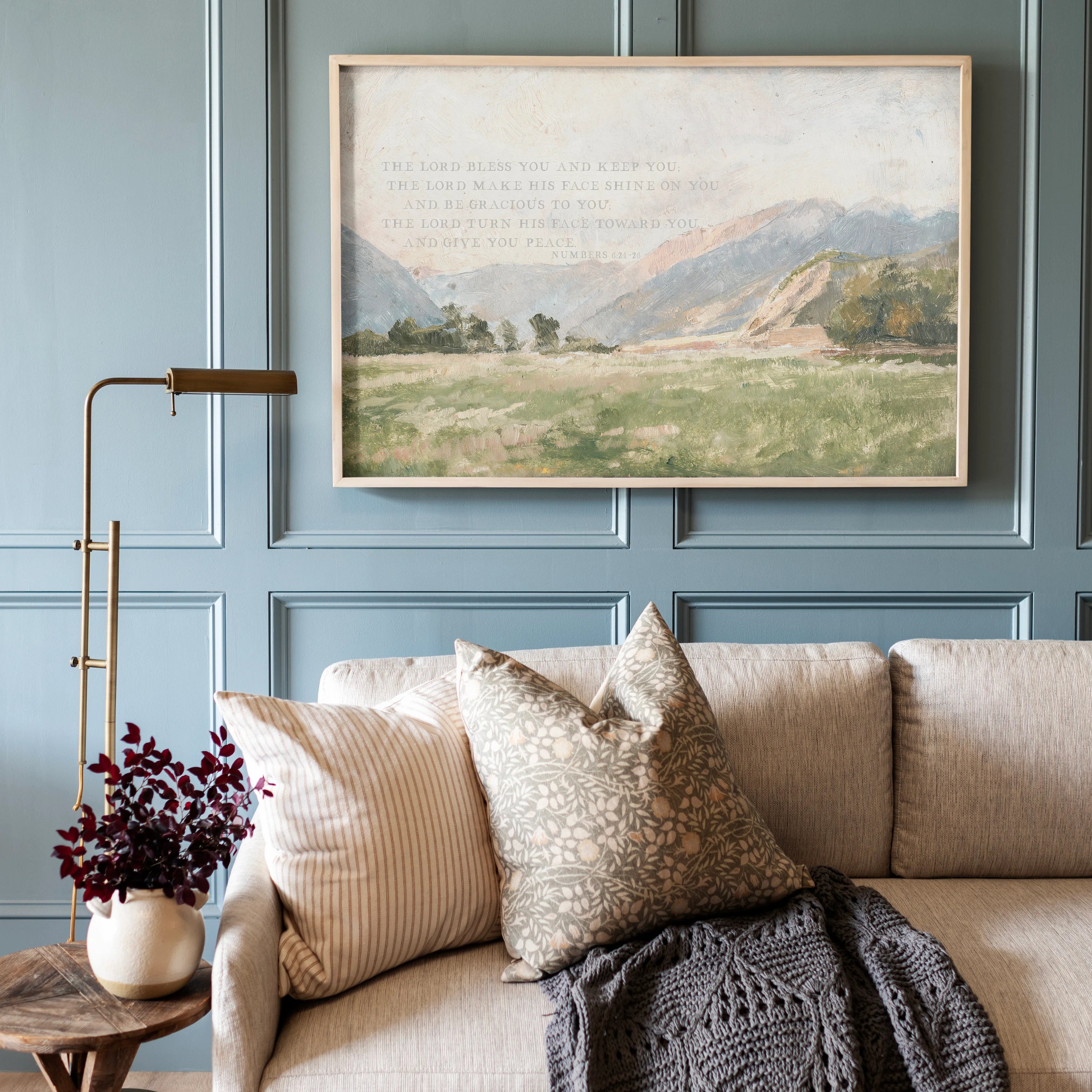 "The Lord Bless You and Keep You" Framed Canvas | Horizontal | 570