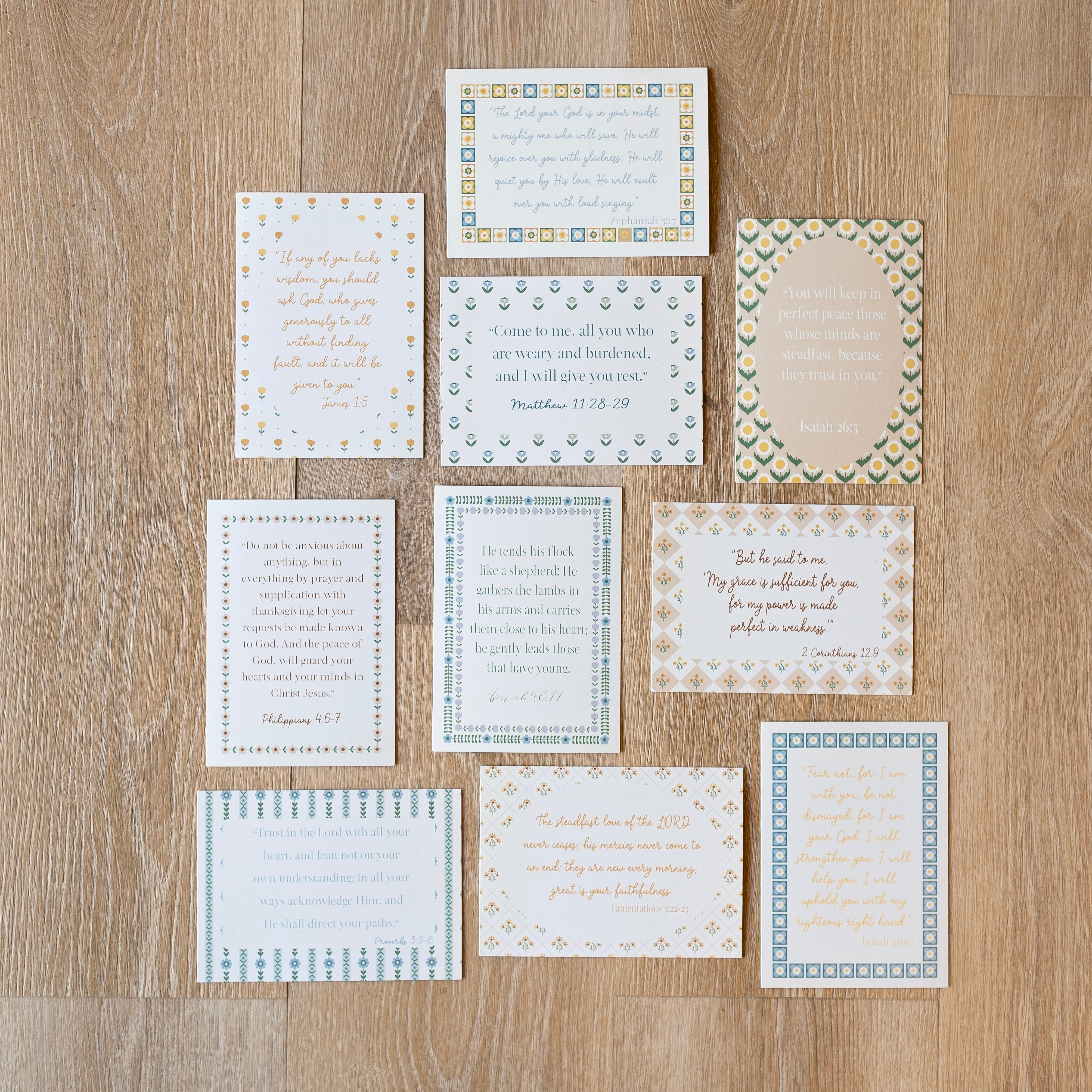 Held Scripture Cards