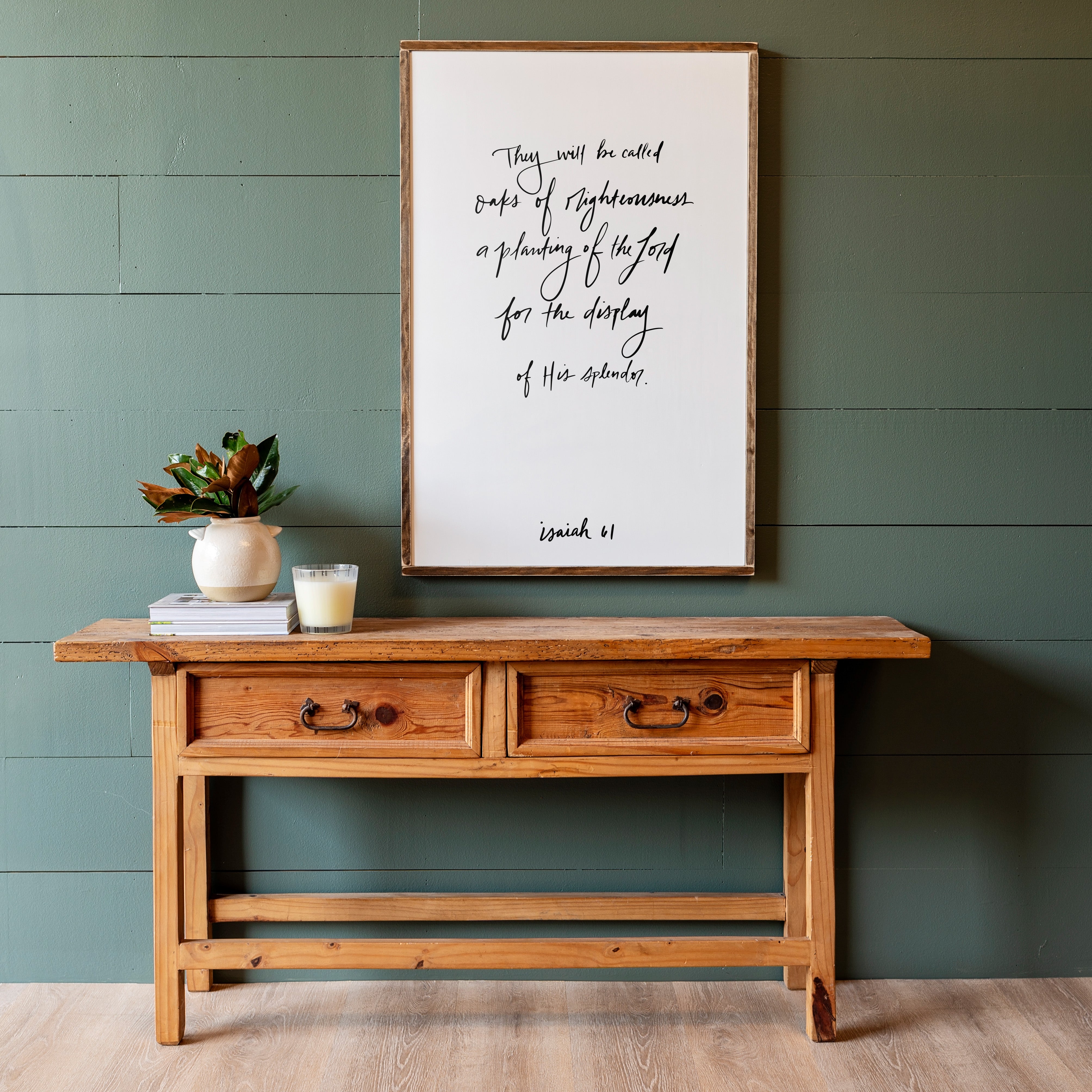 Hand Lettered Oaks of Righteousness Hand Lettered | Framed Wooden Art | 112