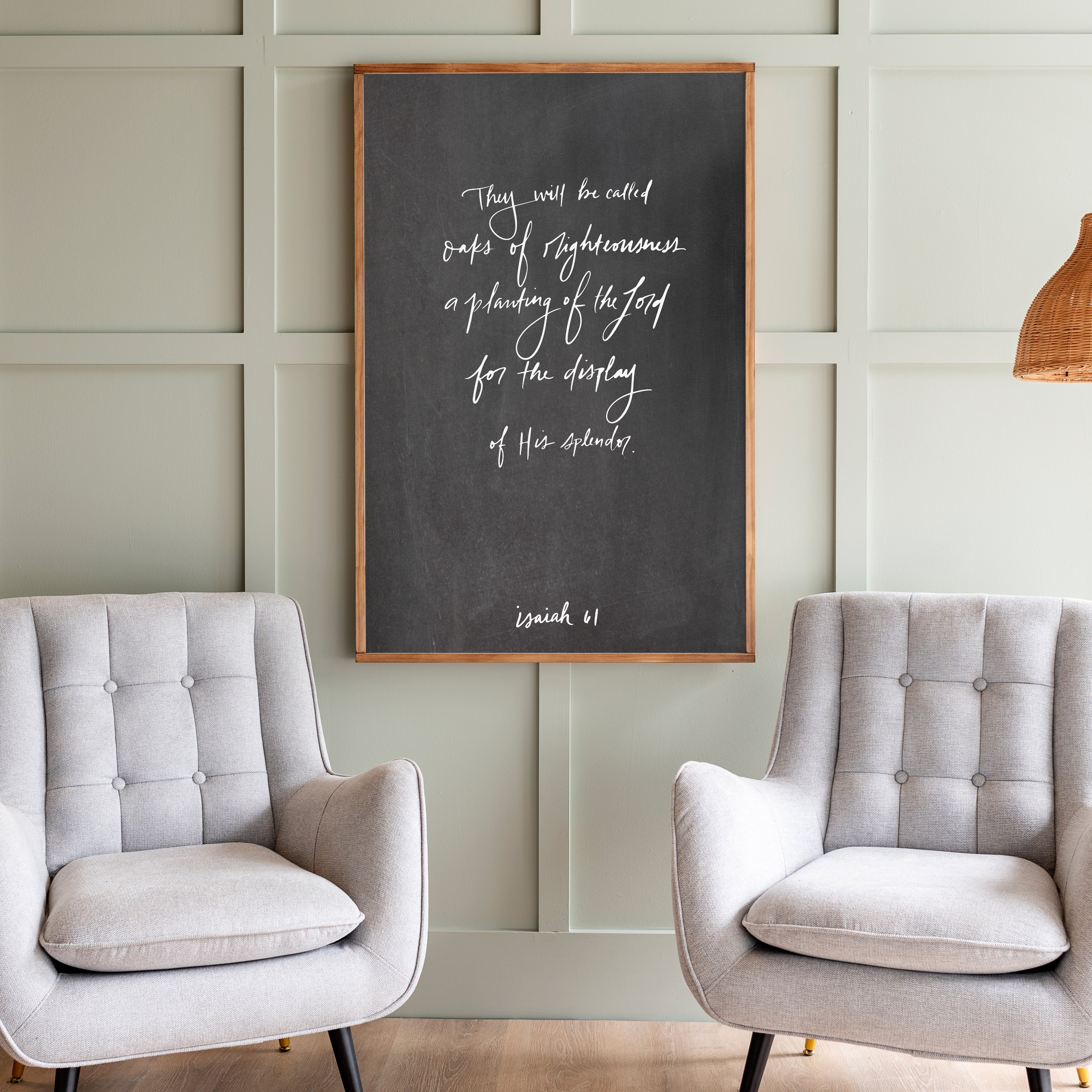 Hand Lettered Oaks of Righteousness Hand Lettered | Framed Wooden Art | 112