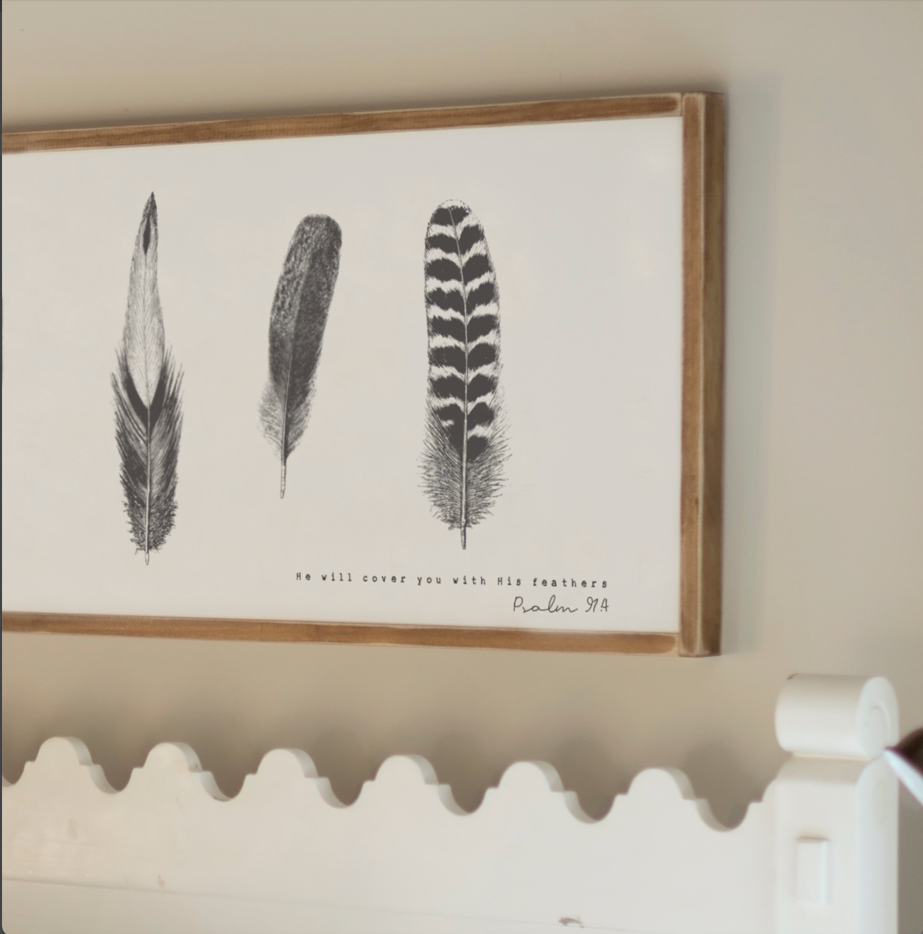 He Will Cover You With His Feathers | Long Landscape Art | 431