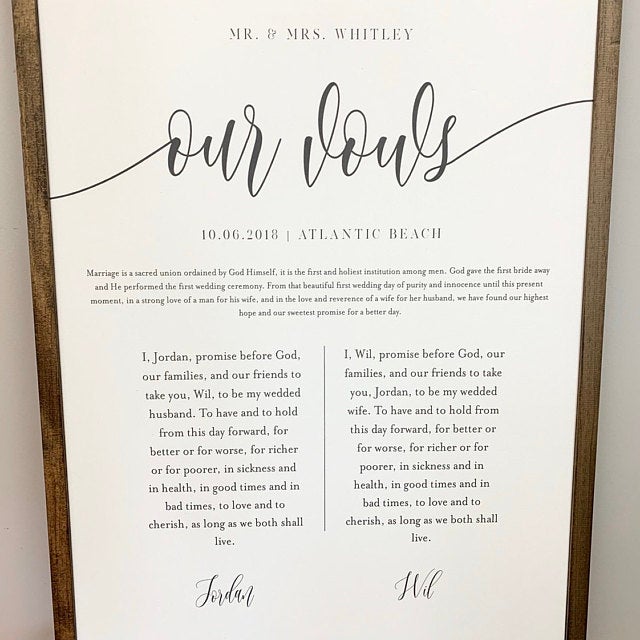 Custom Sign for Marriage