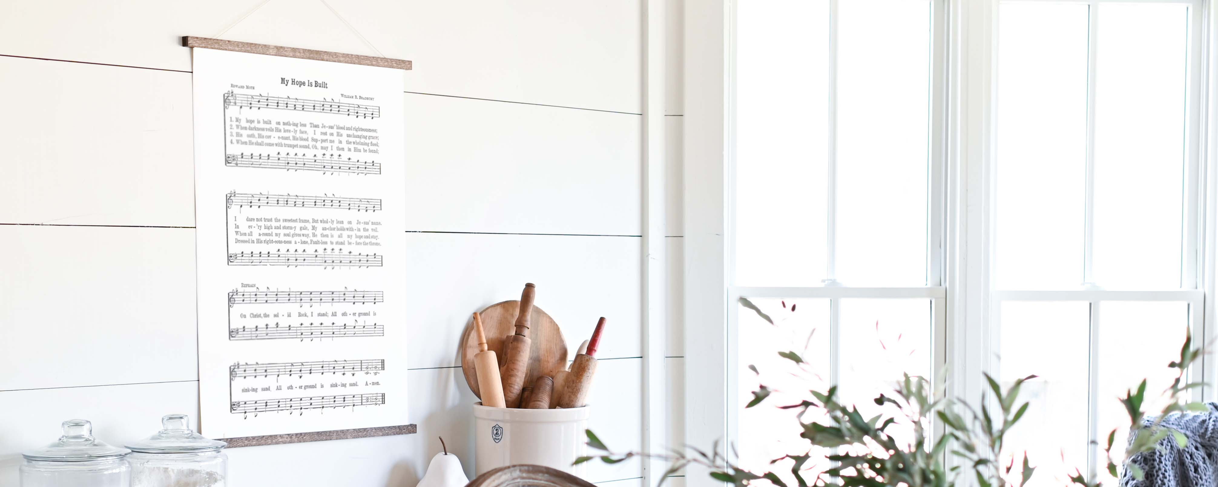 Hymns Hanging Canvas