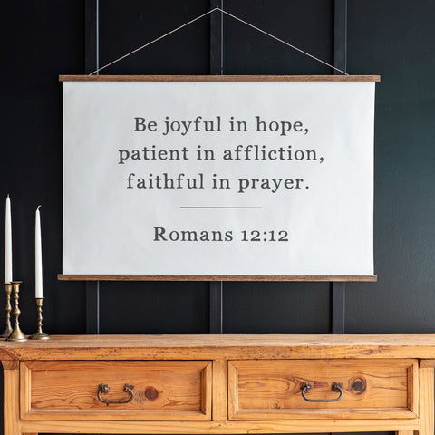 Be Joyful In Hope Hanging Canvas | 077