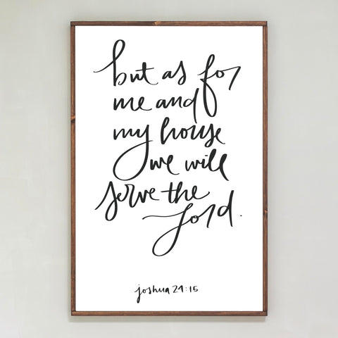 Hand Lettered As For Me And My House Design | 102