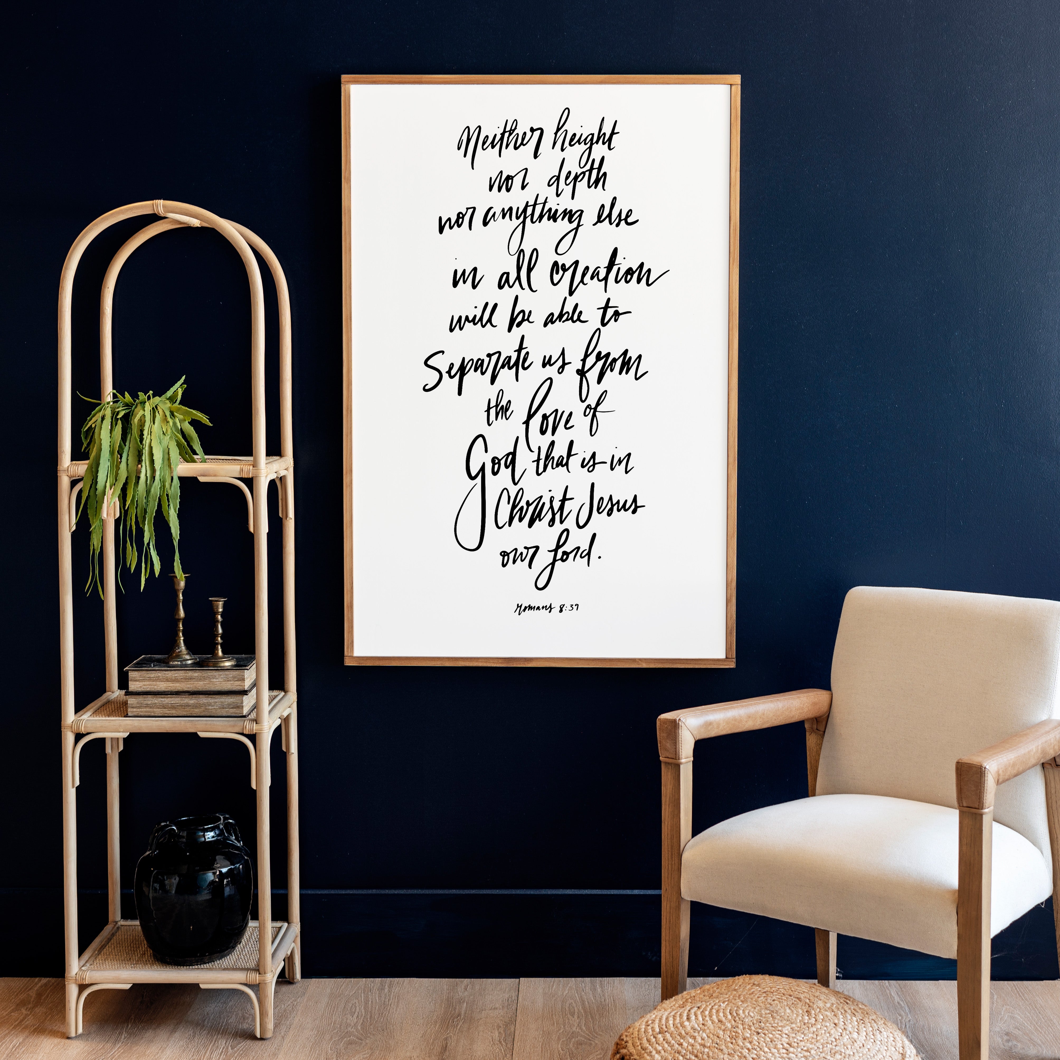 Neither Height Nor Depth Hand Lettered | Framed Wooden Art | 105