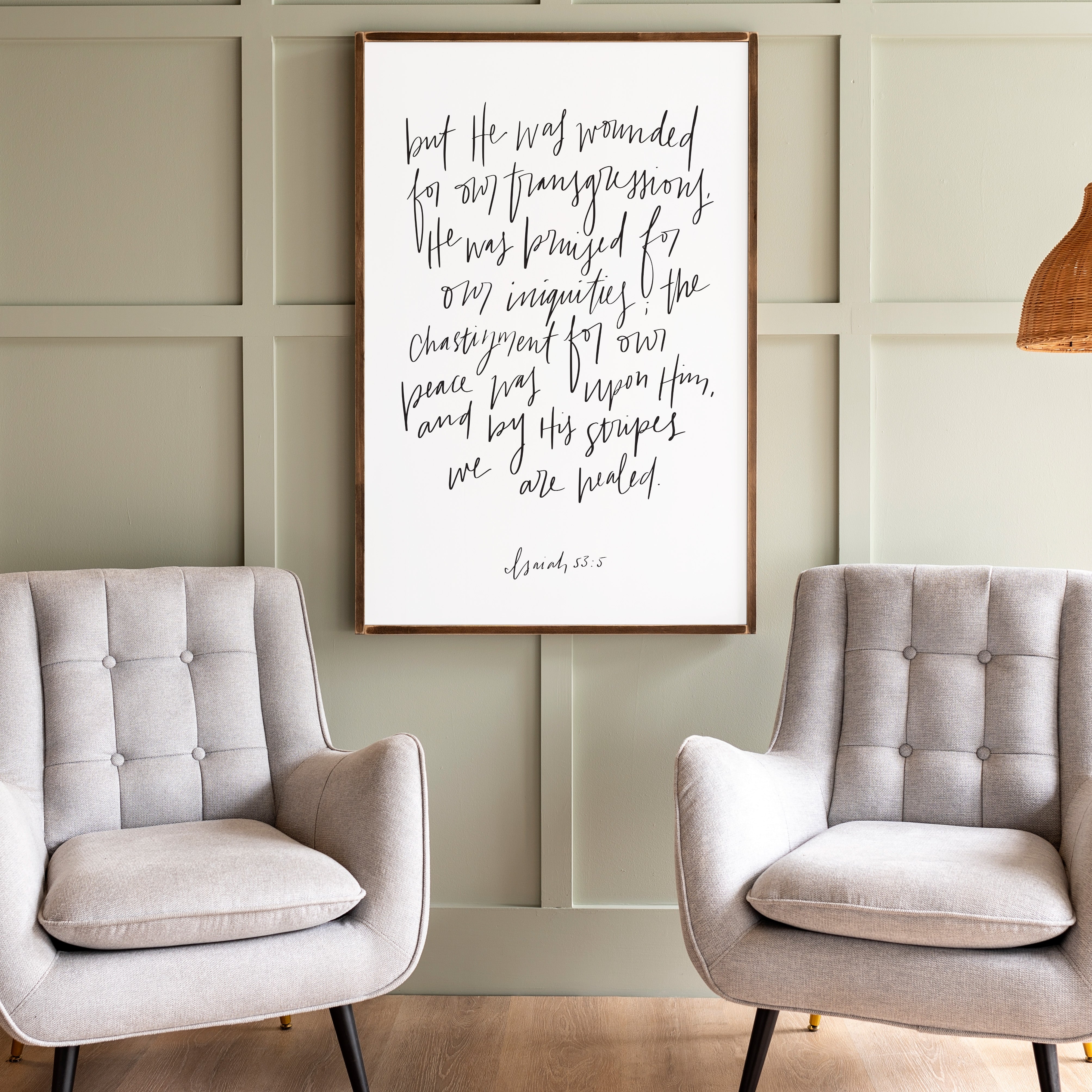 Peace I Leave With You Hand Lettered | Framed Wooden Art | 118