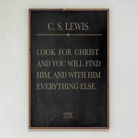 Look For Christ | Framed Wooden Art | 124