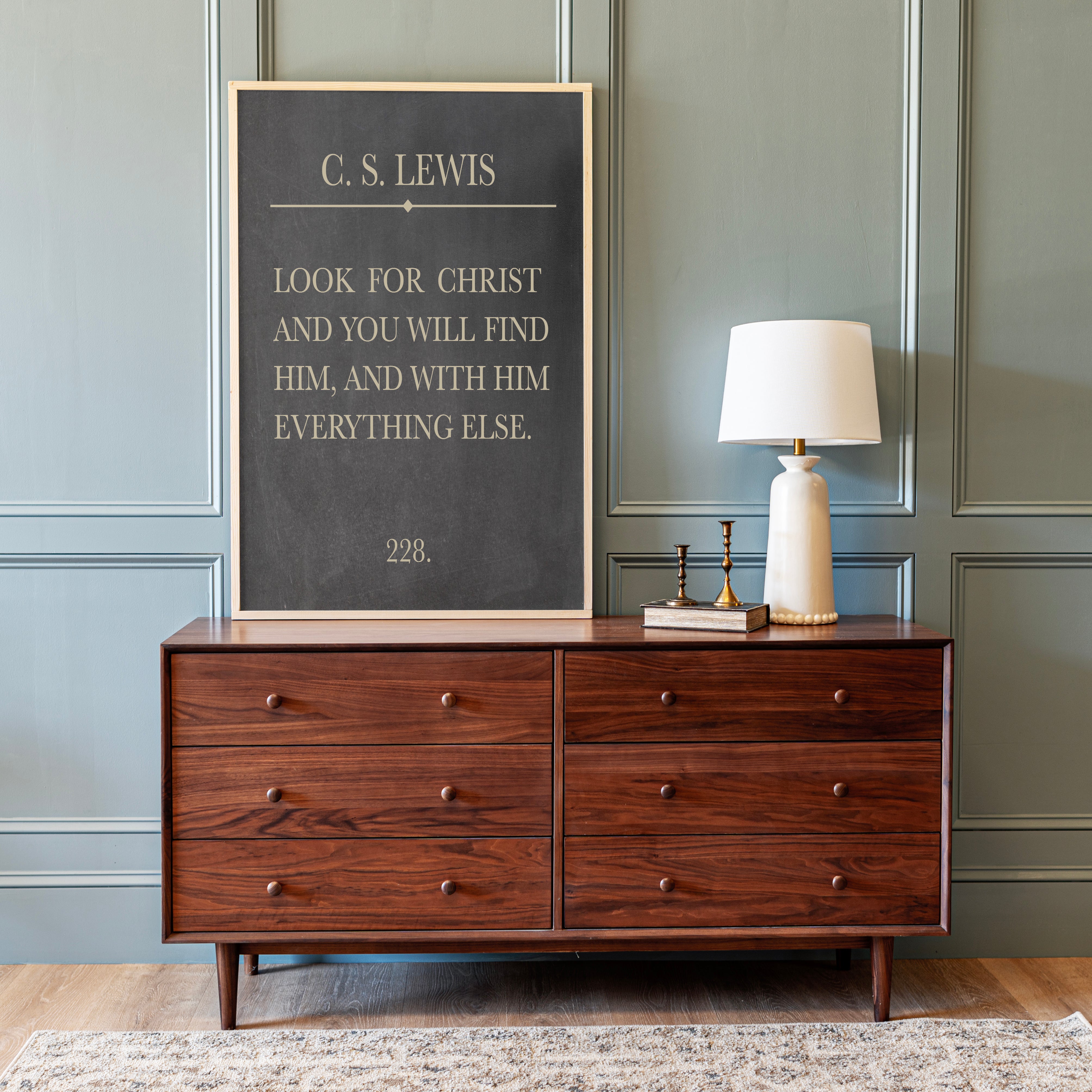 Look For Christ | Framed Wooden Art | 124