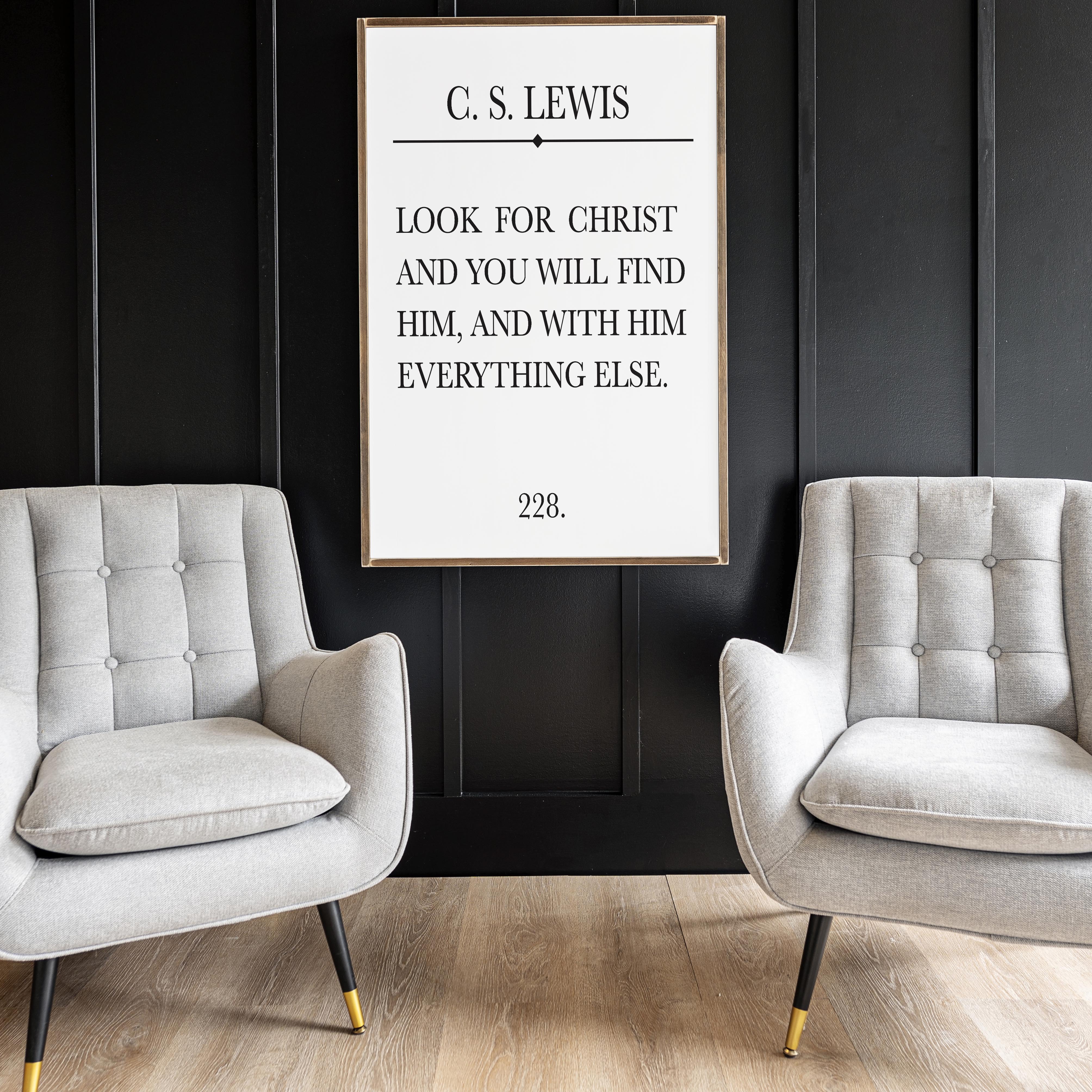 Look For Christ | Framed Wooden Art | 124
