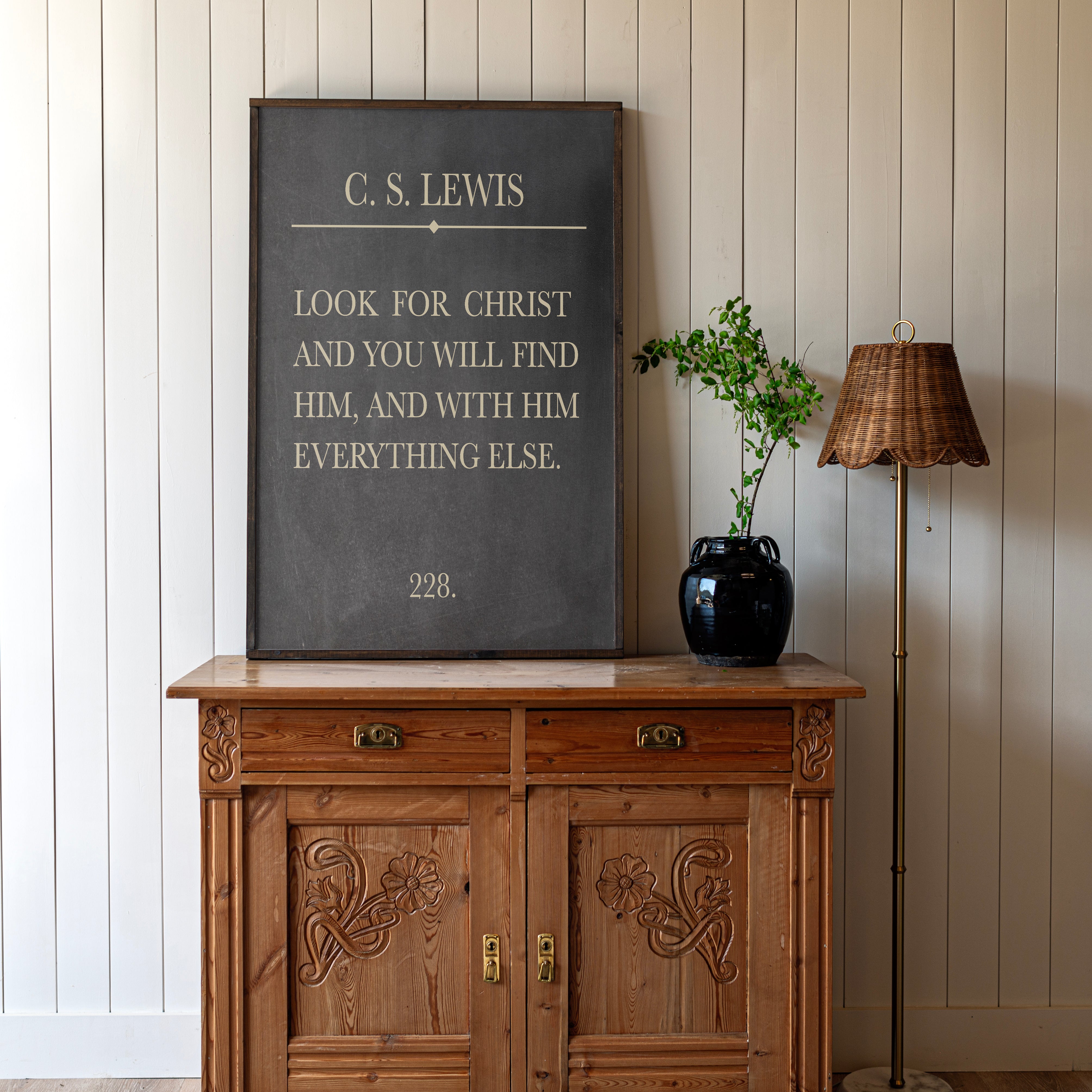 Look For Christ | Framed Wooden Art | 124