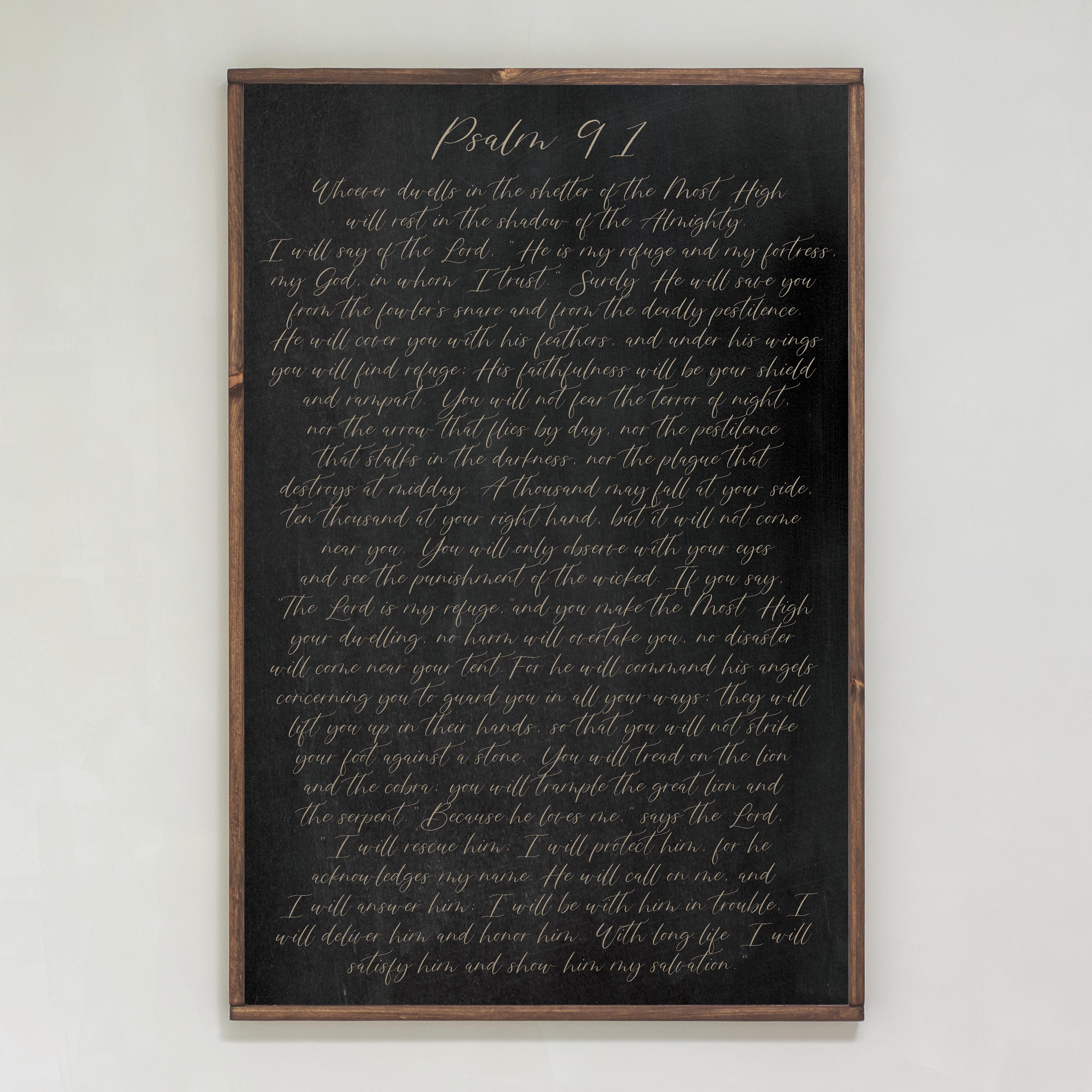 Psalm 91 | Framed Wooden Art | 125
