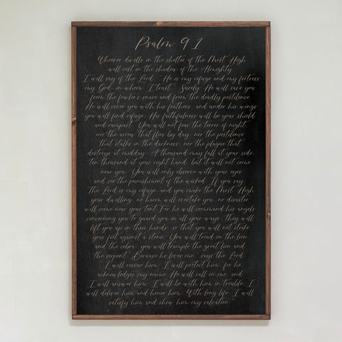 Psalm 91 | Framed Wooden Art | 125
