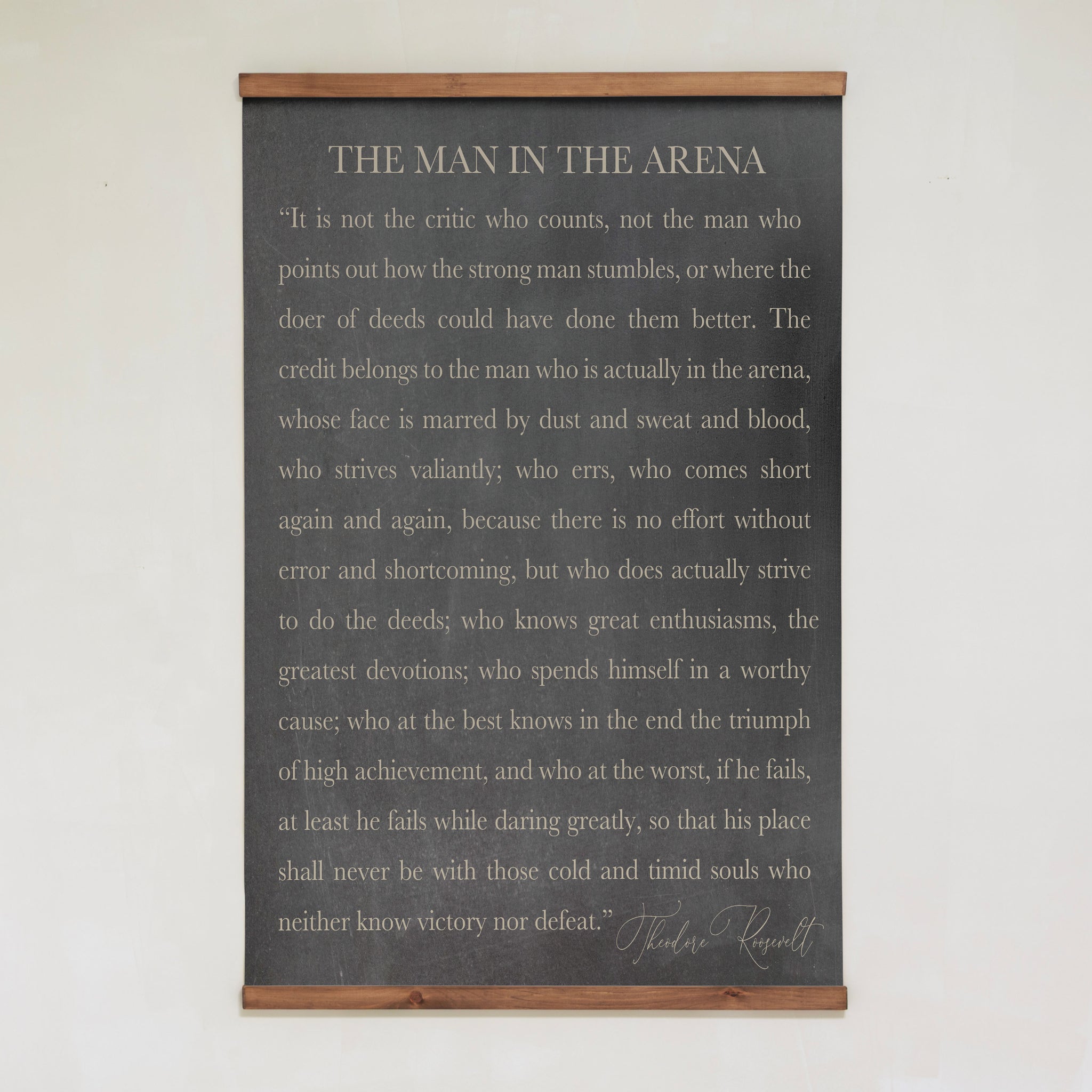 The Man In The Arena | Vertical Tapestry | 126