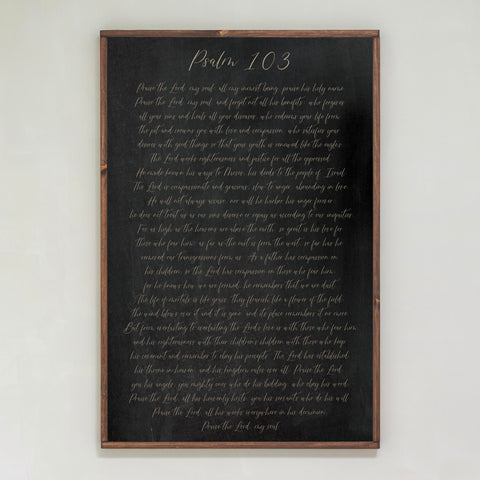 Psalm 103 | Framed Wooden Art | 130
