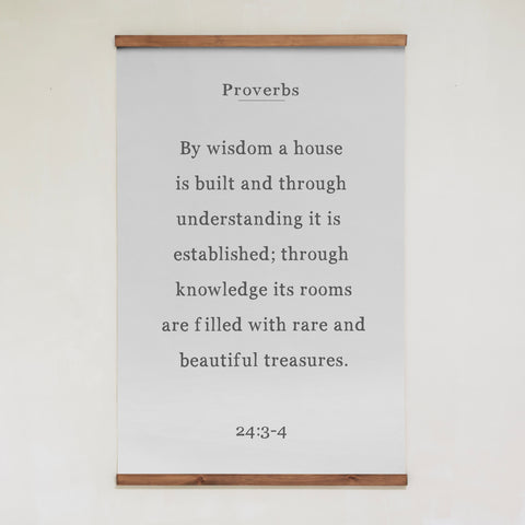 By Wisdom A House Is Built | Vertical Tapestry | 138