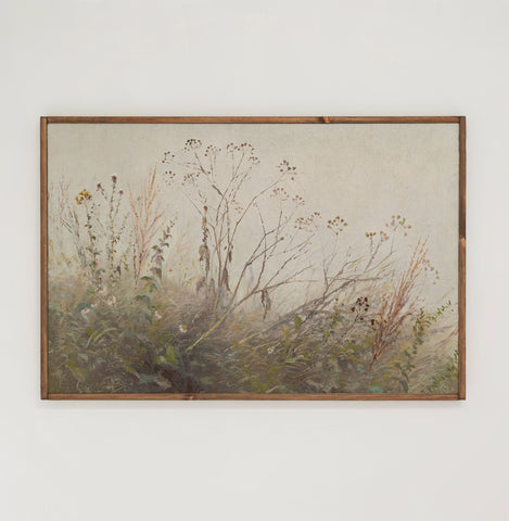 Vintage Botanical Wildflower | Framed Wooden Art - Horizontal | 160