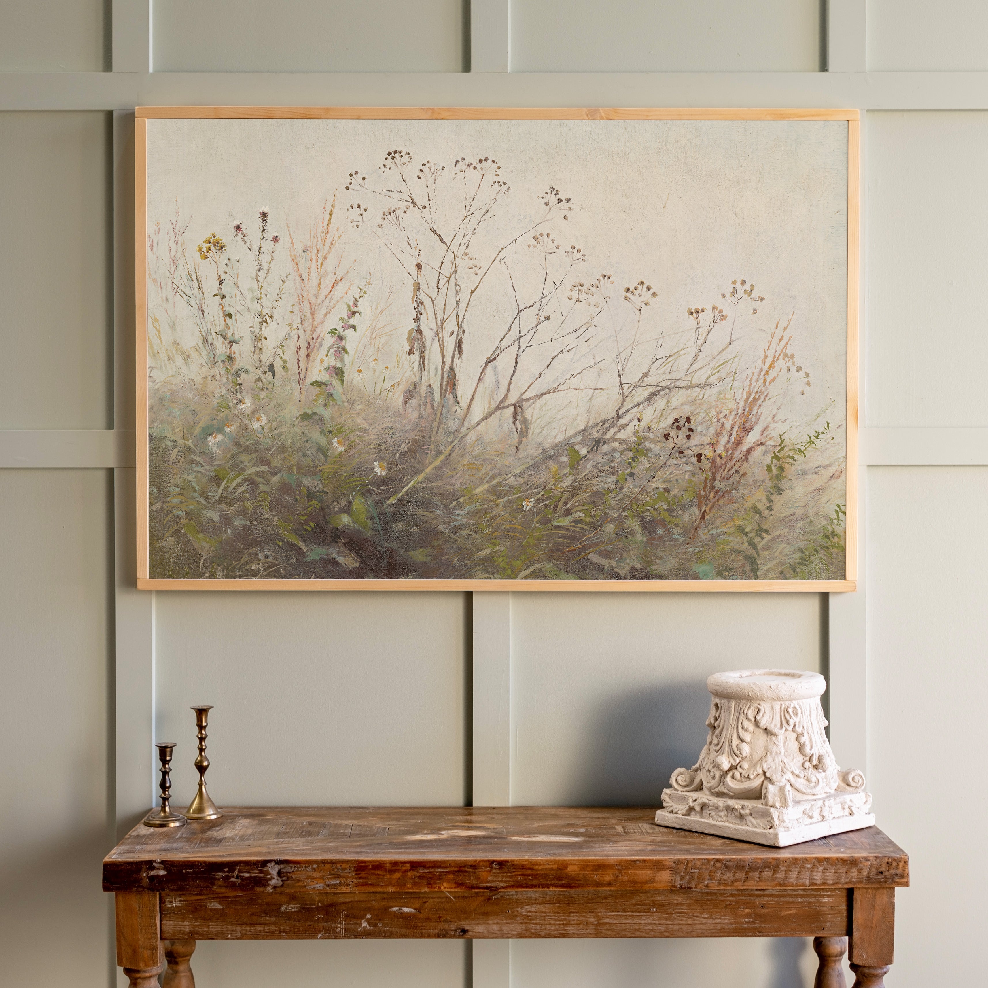 Vintage Botanical Wildflower | Framed Wooden Art - Horizontal | 160