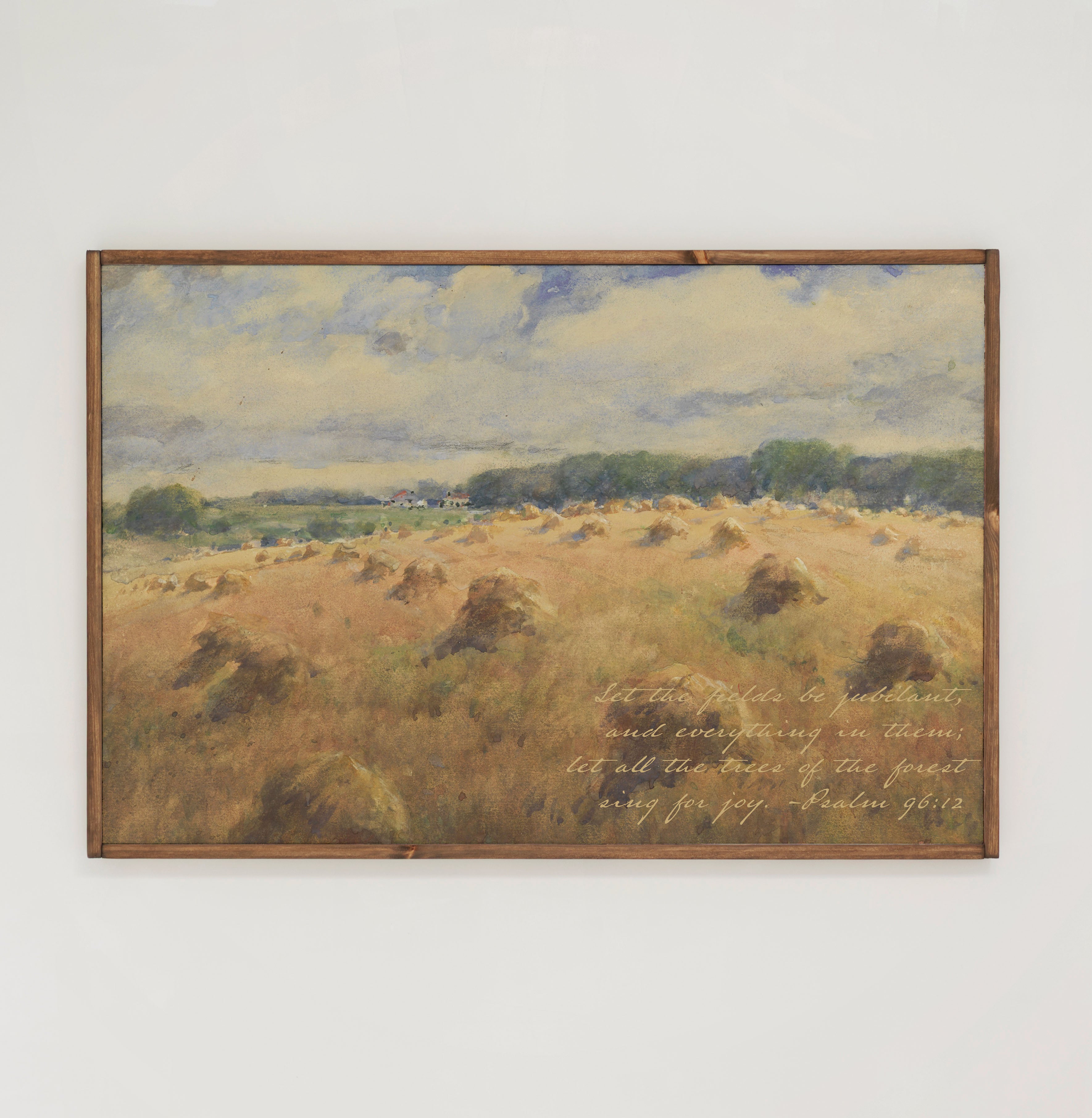 Psalm 96 | Framed Wooden Art - Horizontal | 161