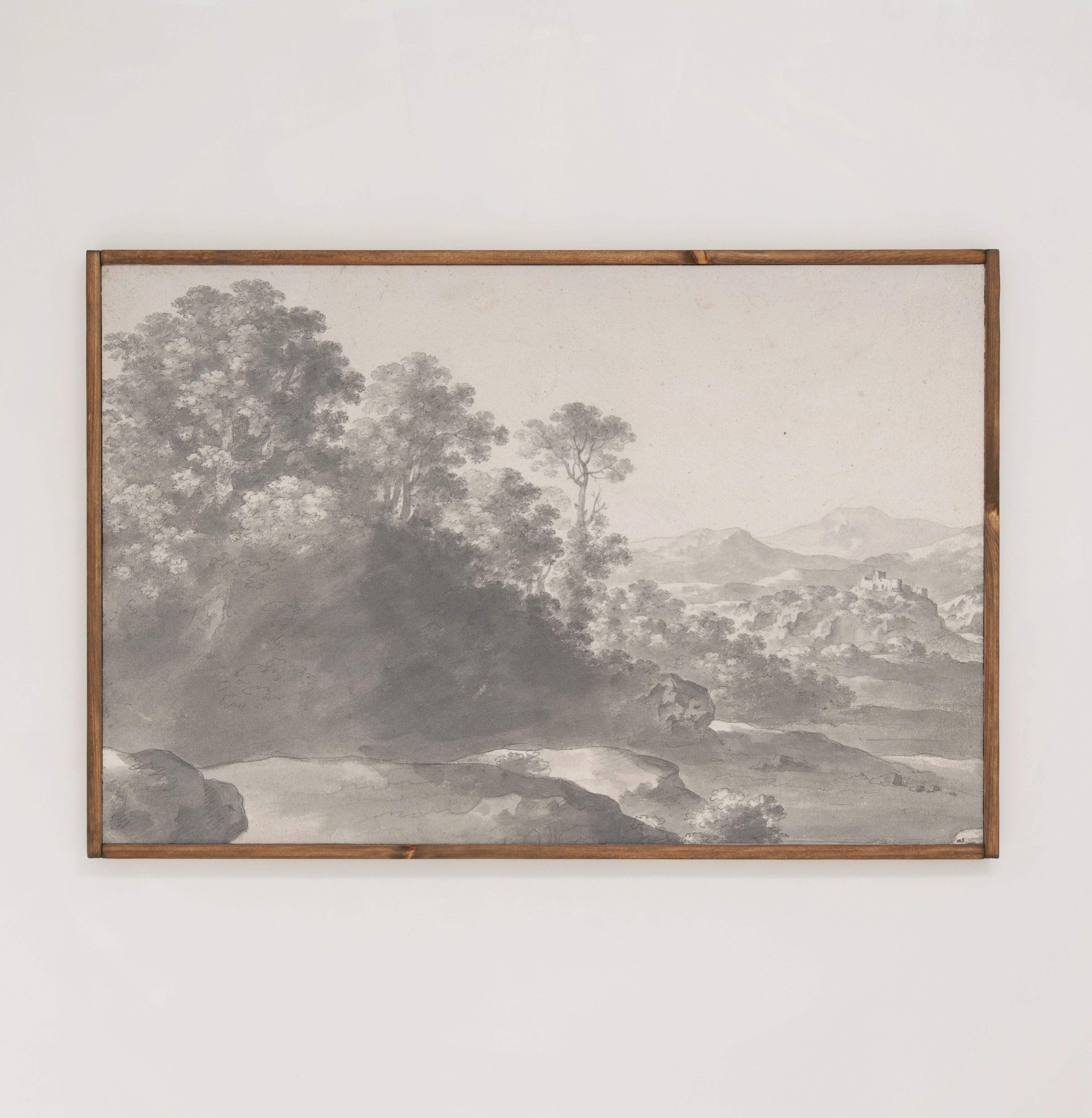 Black and White Landscape | Framed Wooden Art - Horizontal | 162