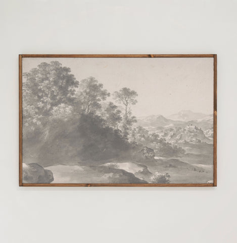 Black and White Landscape | Framed Wooden Art - Horizontal | 162