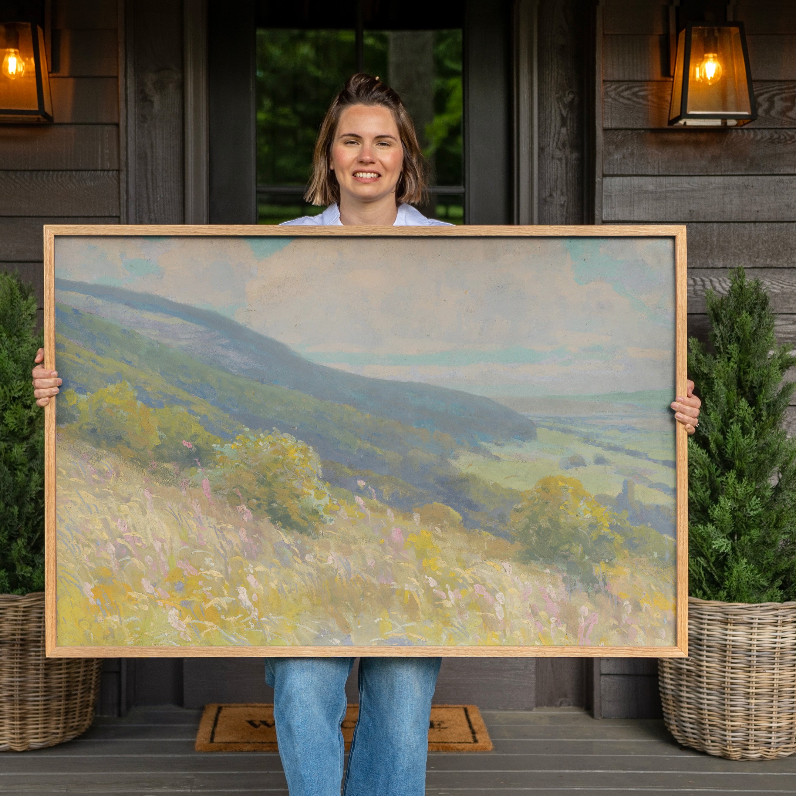 "Sunny Hillside" Framed Canvas | Horizontal | 163