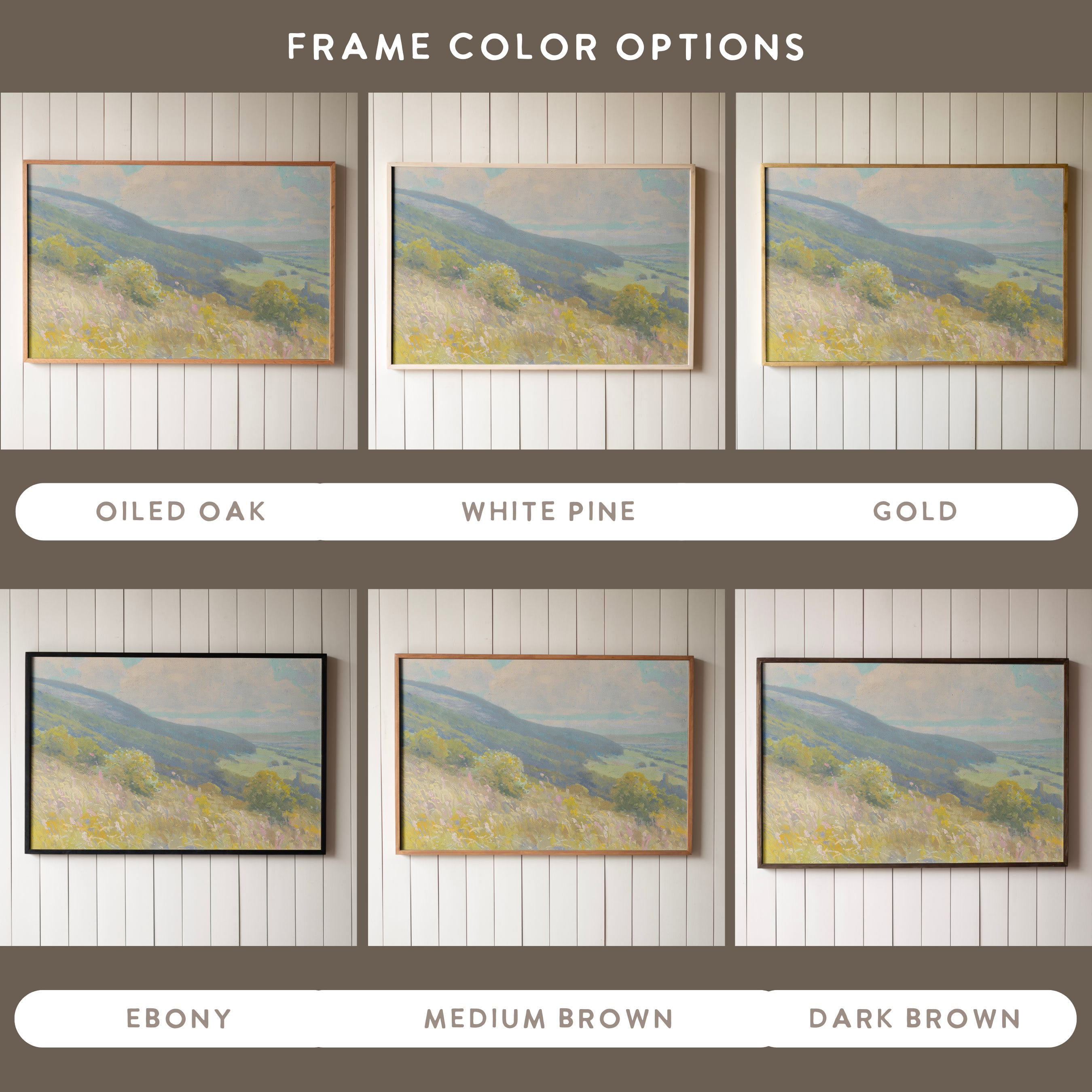 "Sunny Hillside" Framed Canvas | Horizontal | 163