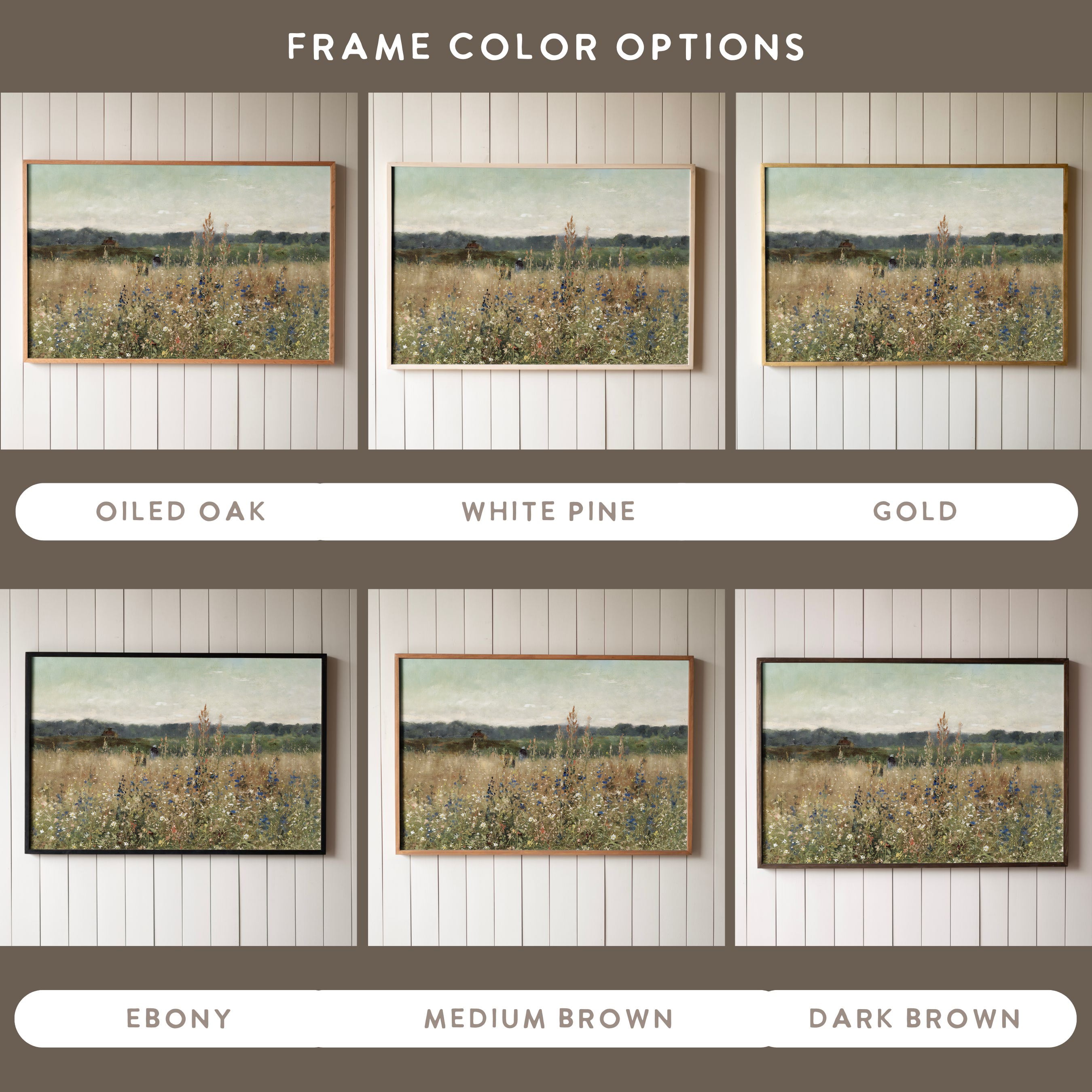 "Wildflower Meadow" Framed Canvas | Horizontal | 167
