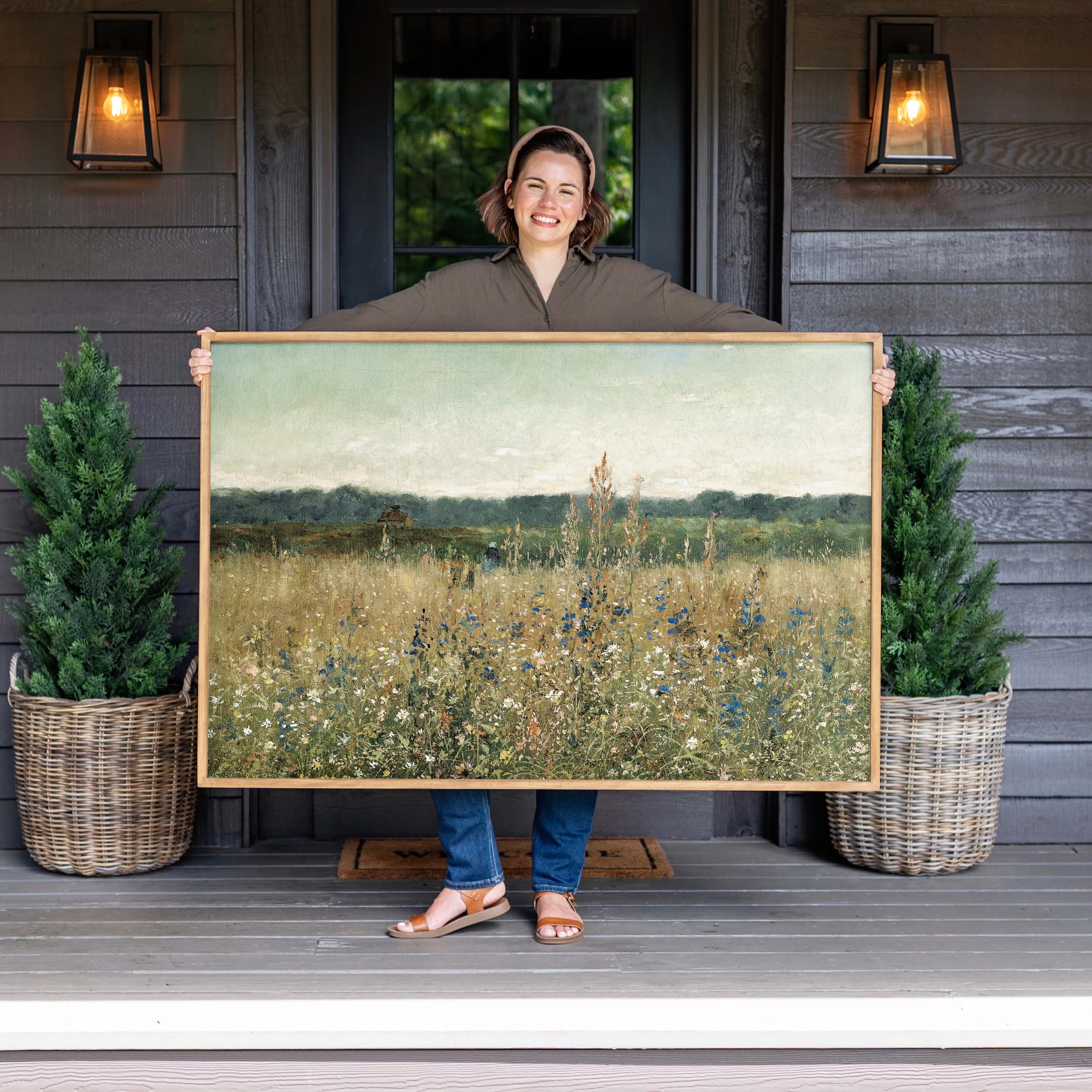 "Wildflower Meadow" Framed Canvas | Horizontal | 167