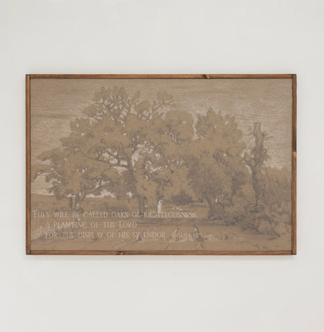 Oaks Of Righteousness | Framed Wooden Art - Horizontal | 169