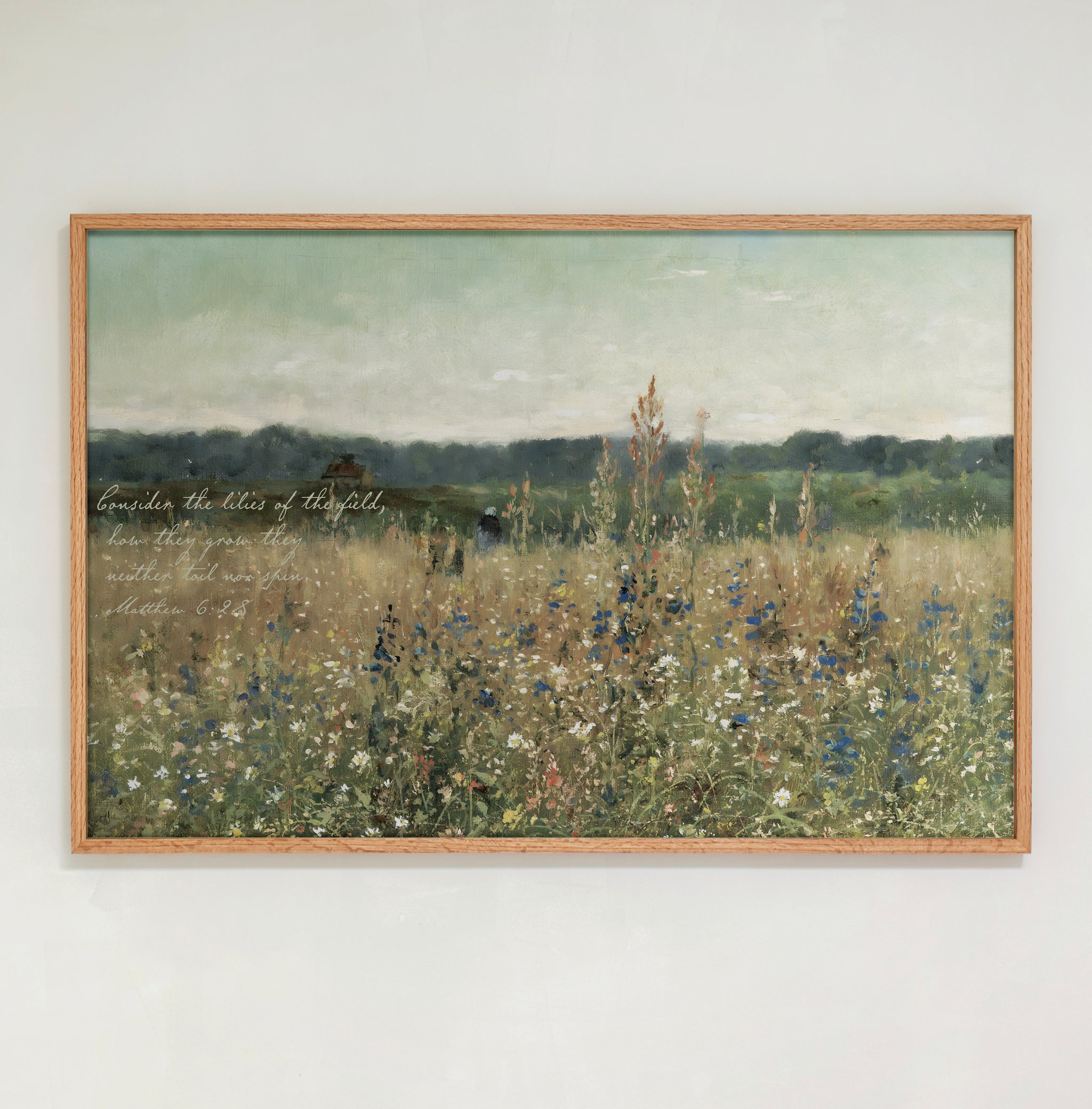 "Consider the Lilies" Framed Canvas | Horizontal | 170