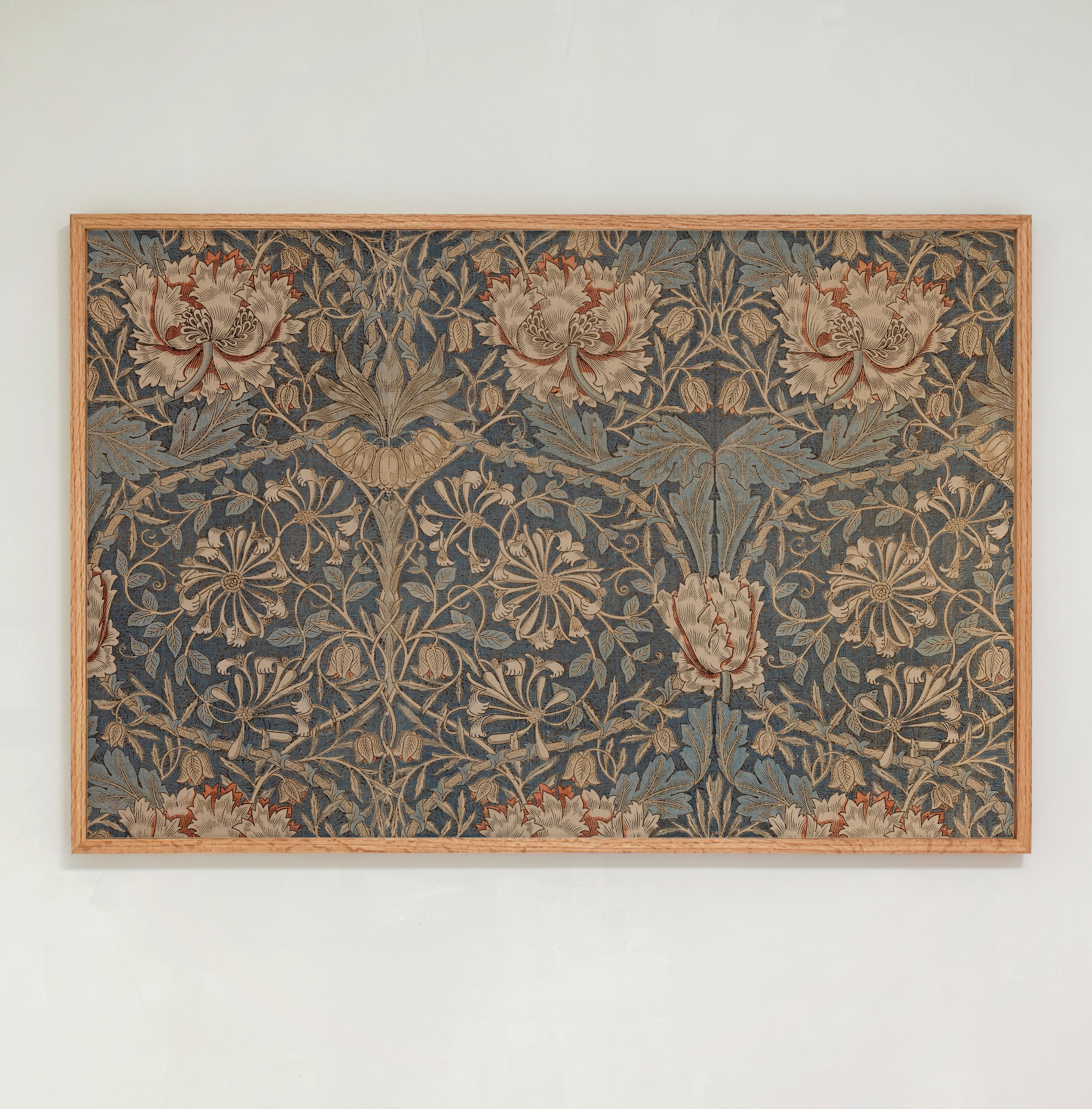 "Blue Textile" Framed Canvas | Horizontal | 173